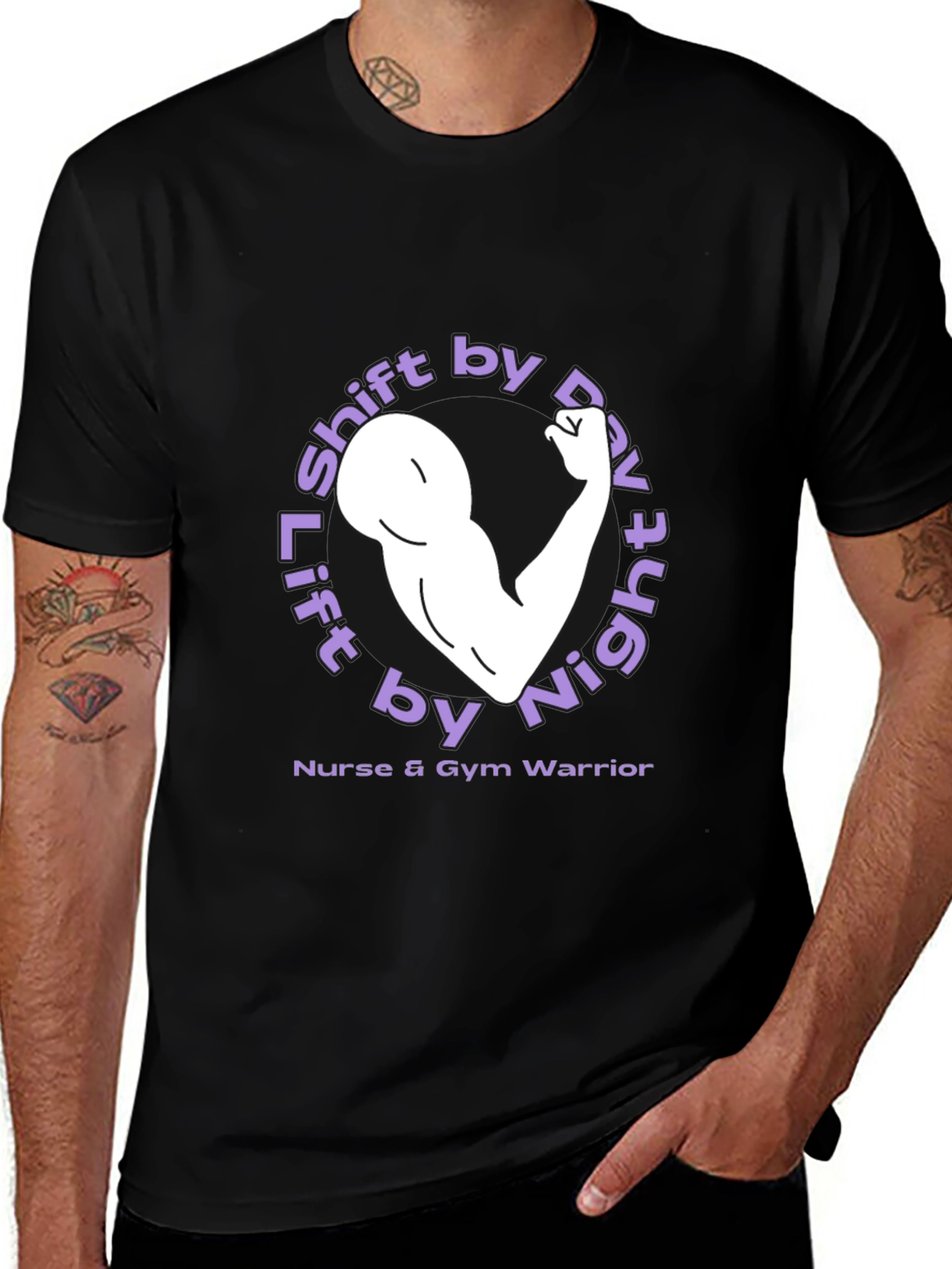Variant 14 of Lift by Night Nurse & Gym Warrior T-Shirt