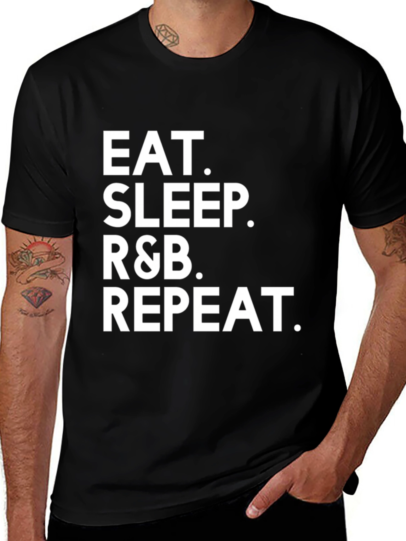 Variant 23 of Eat Sleep R&B Repeat Graphic Tee
