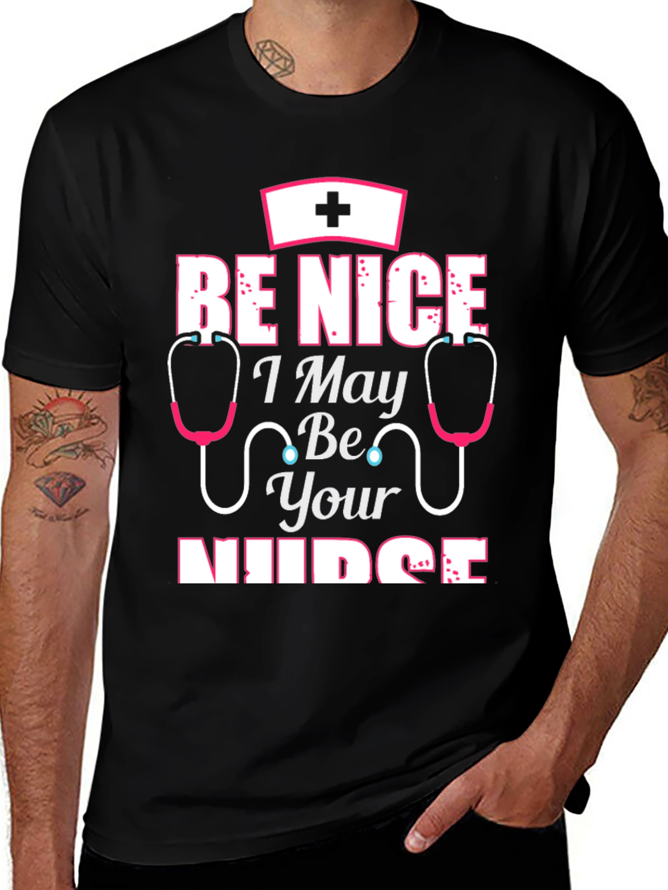 Variant 4 of Be Nice I May Be Your Nurse T-Shirt