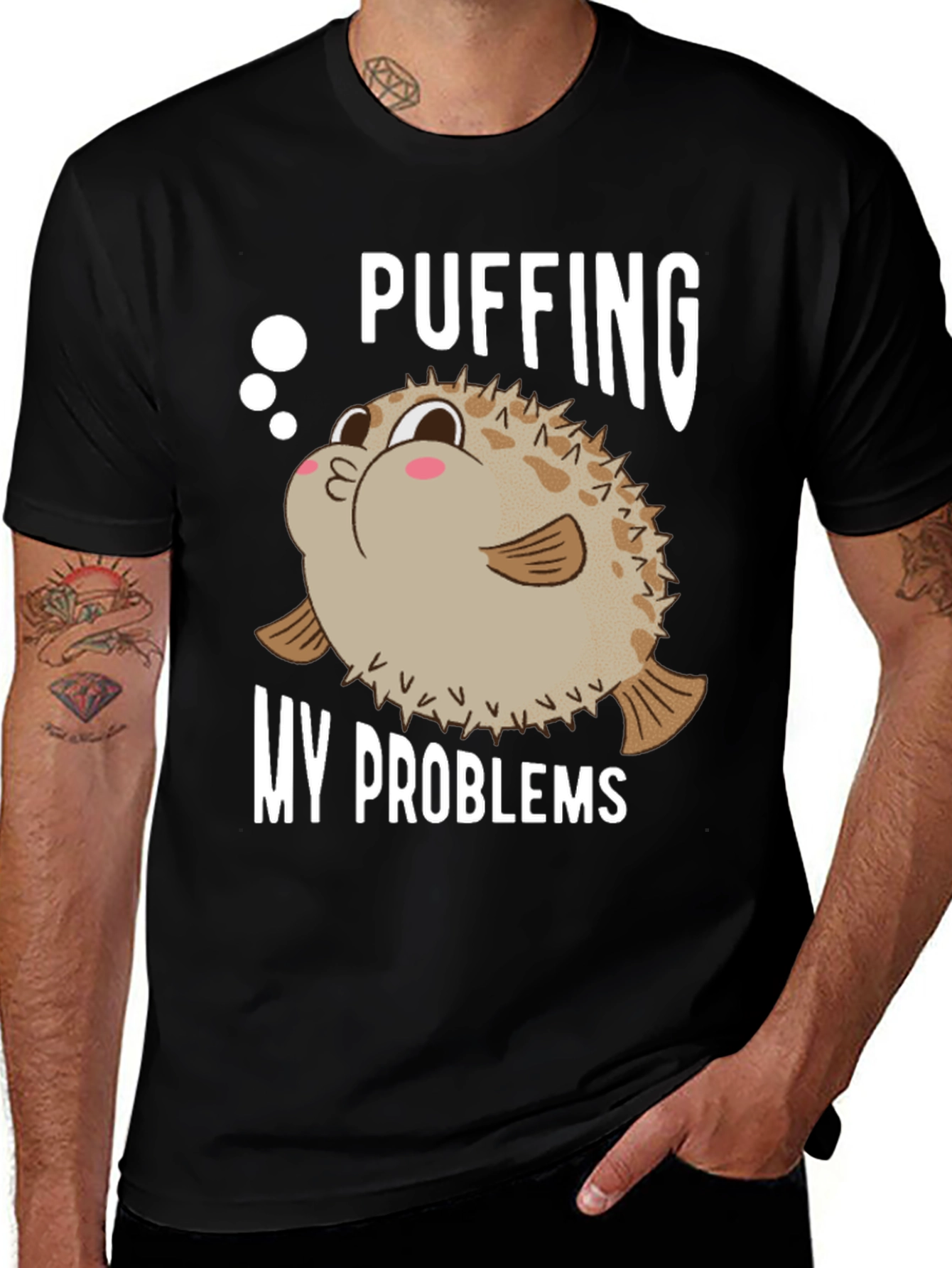 Variant 5 of Pufferfish Problems Graphic T-Shirt