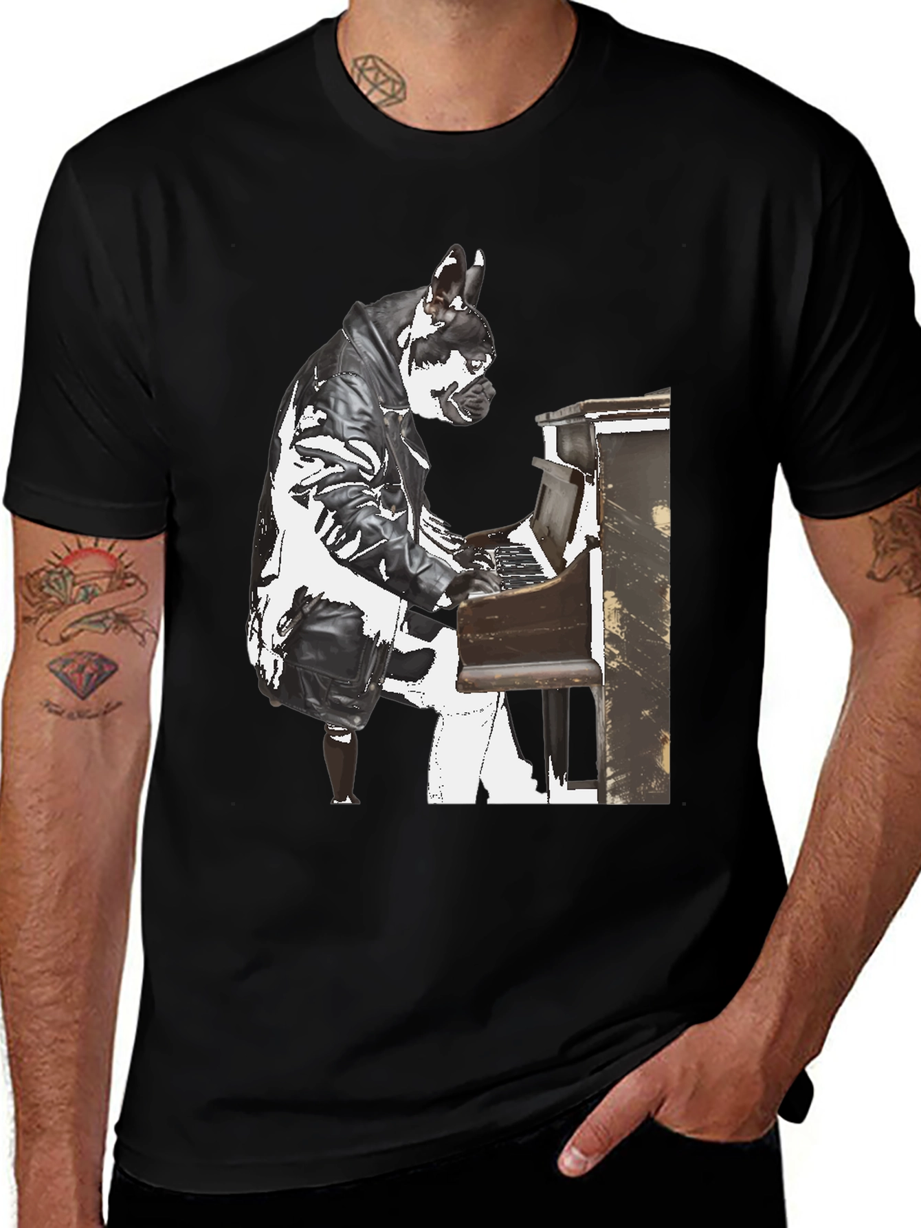 Variant 2 of Piano Dog T-Shirt - Quirky Style