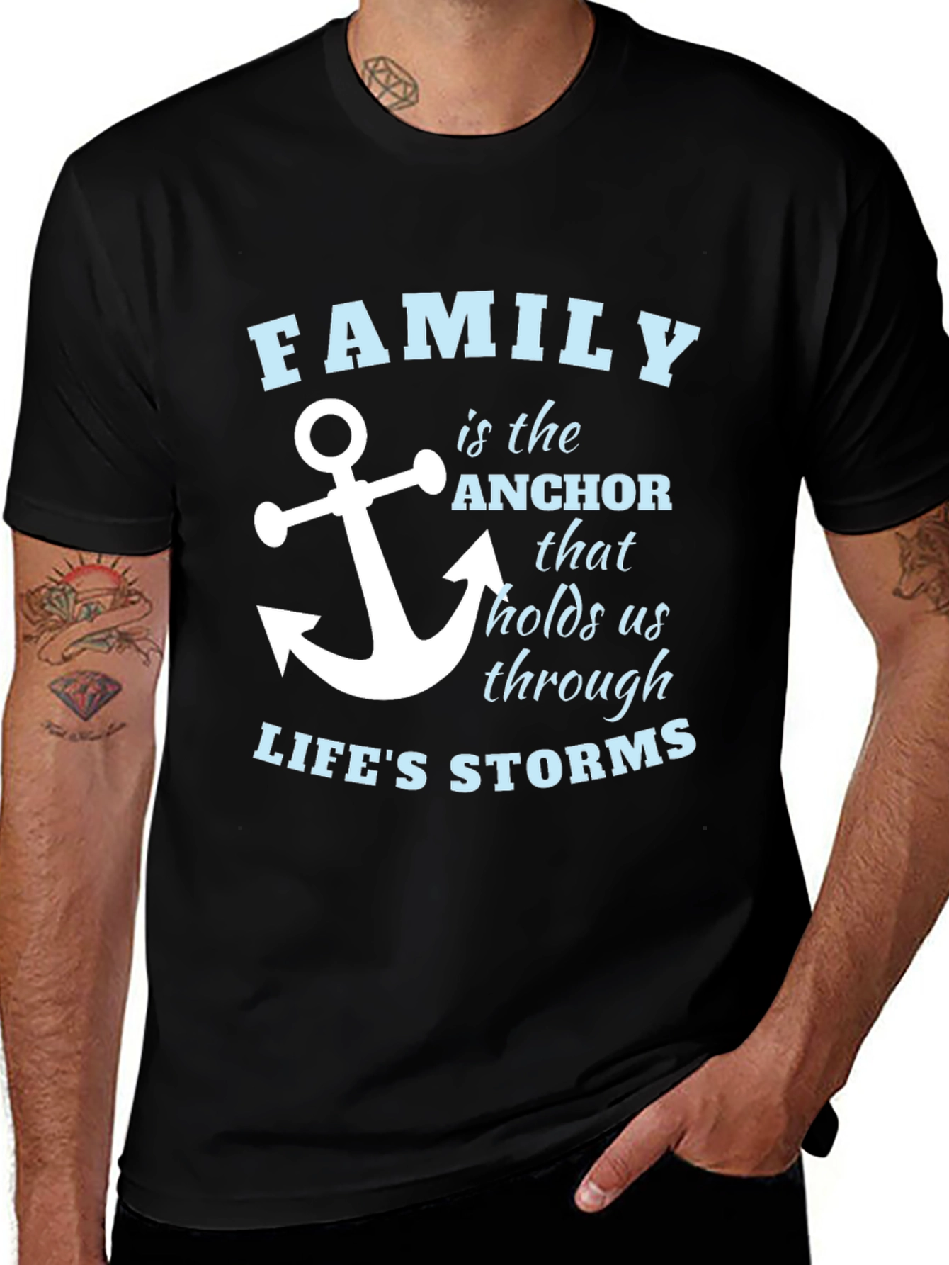 Variant 10 of Family Anchor T-Shirt - Men's Black Tee
