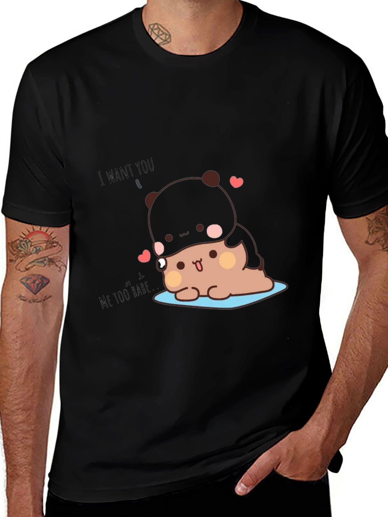 Variant 8 of Cute Cartoon Panda T-Shirt - I Want You!