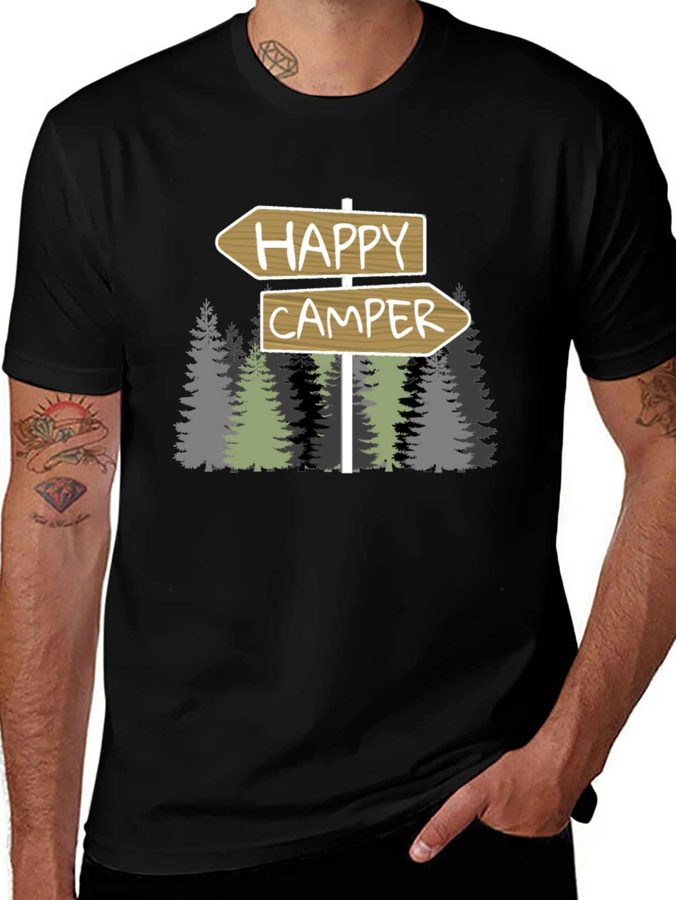 Variant 8 of Happy Camper Graphic T-Shirt - Outdoor Adventure Tee