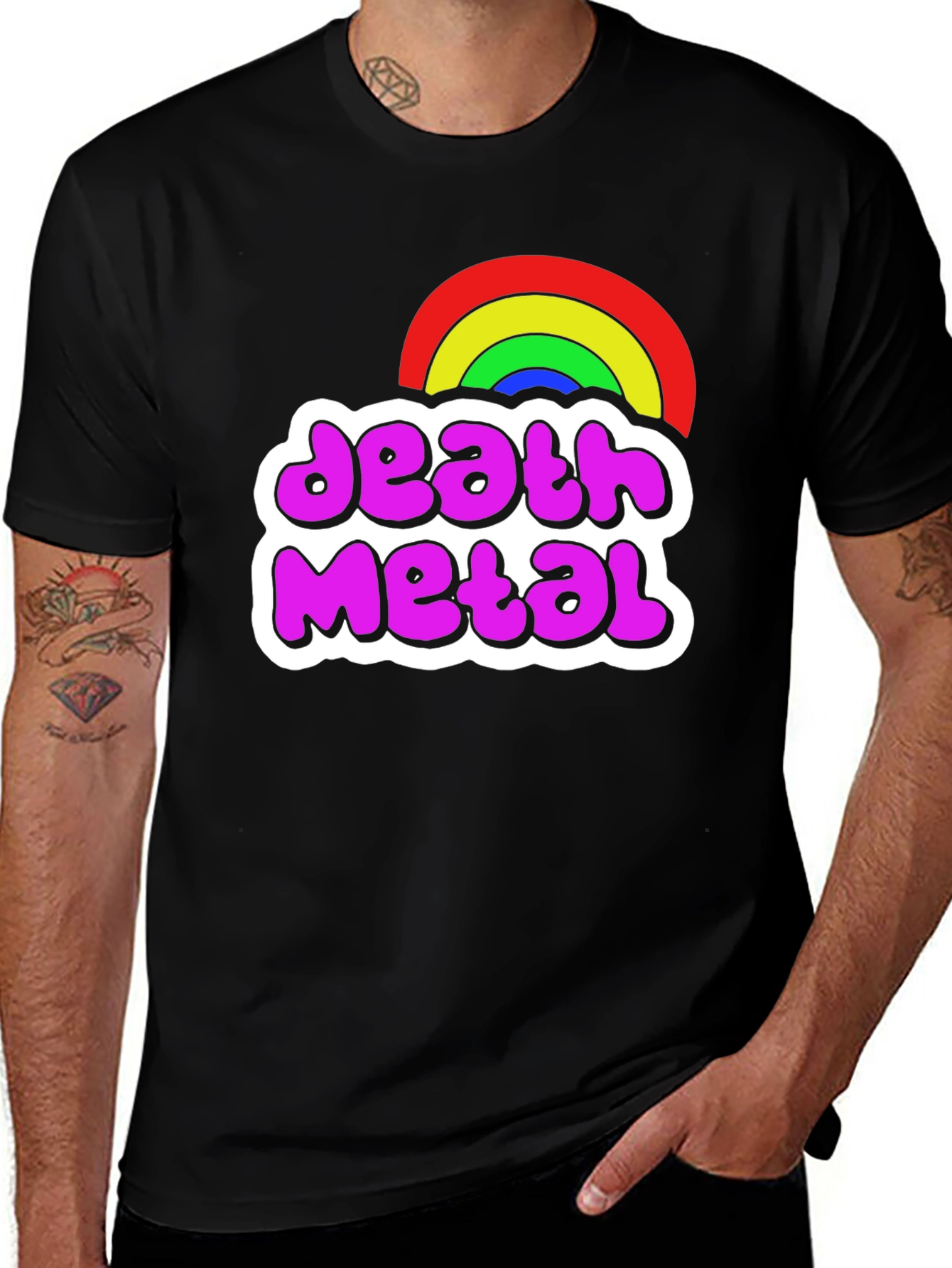 Variant 29 of Death Metal Rainbow T-Shirt - Soft Cotton Tee