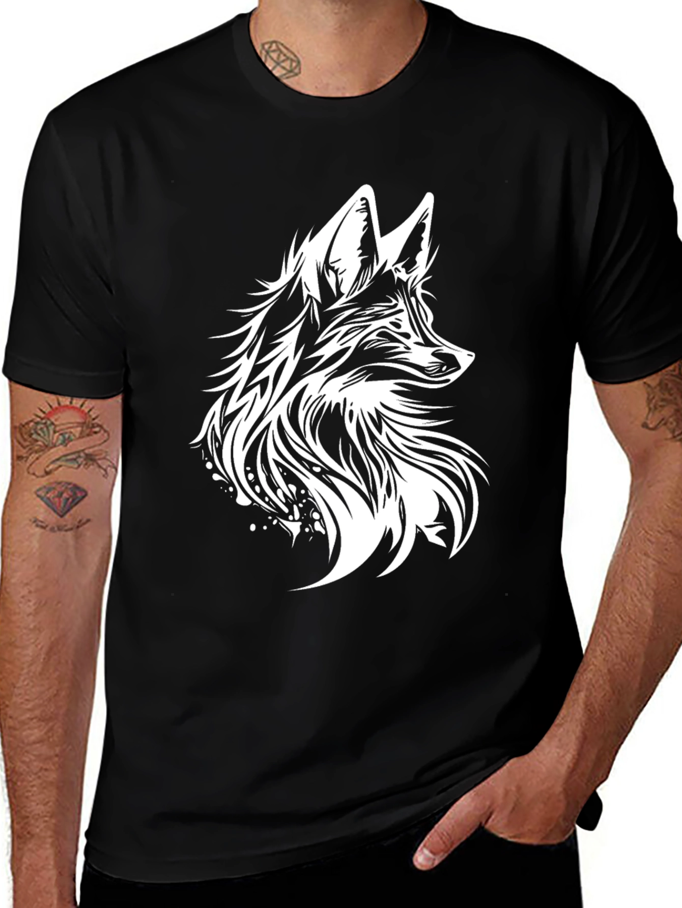 Variant 14 of Fox Graphic Tee - Men's Black T-Shirt