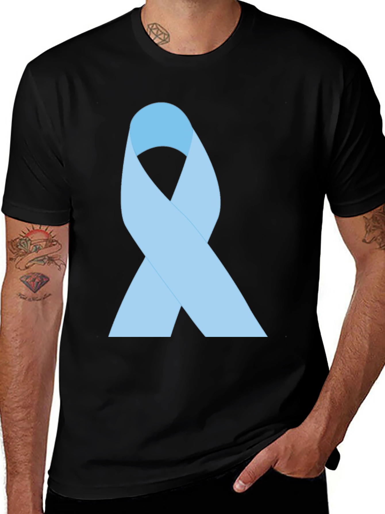 Variant 10 of Awareness Ribbon Graphic Tee - Black