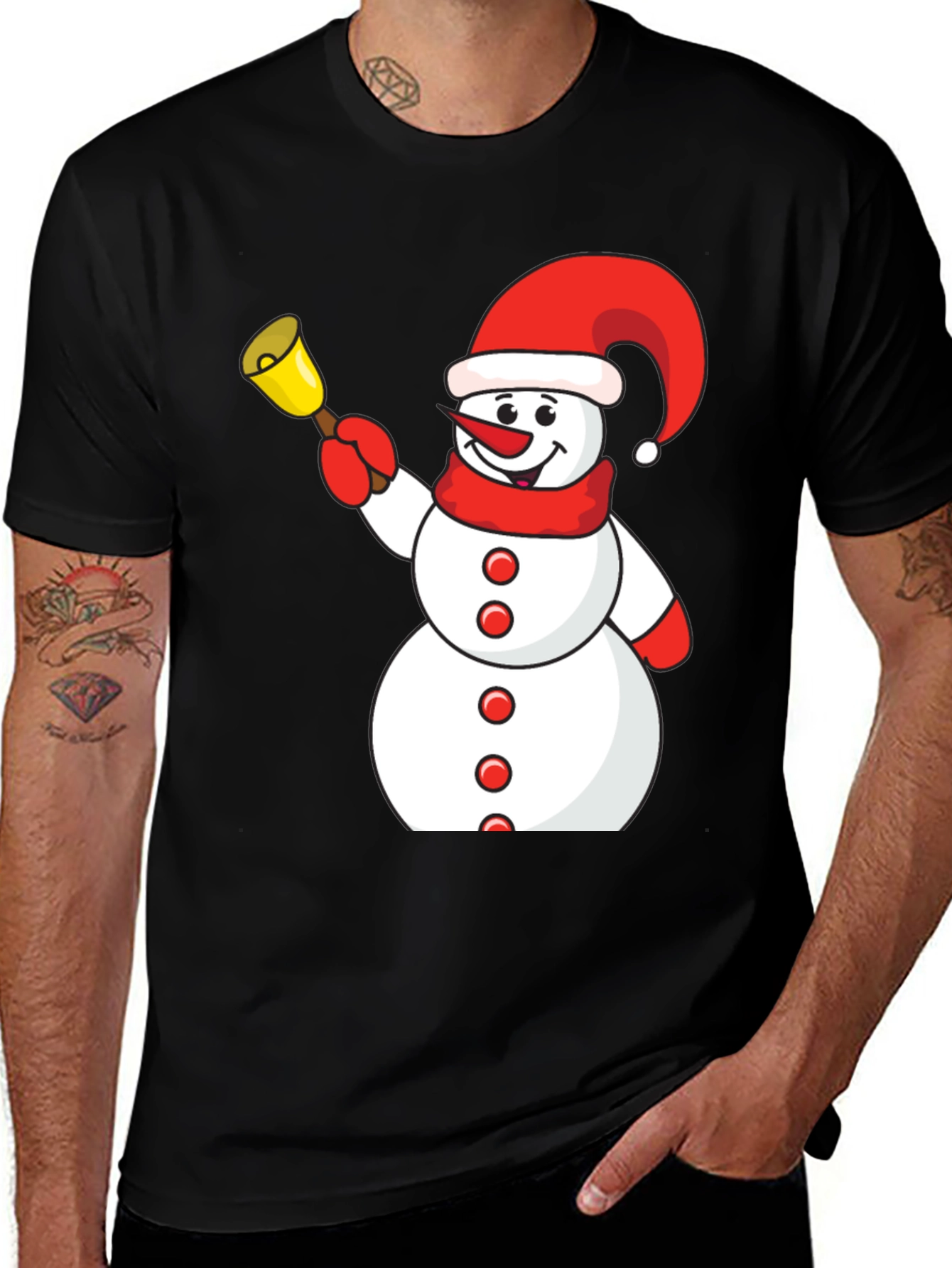 Variant 15 of Festive Snowman Graphic Tee - Holiday Fun