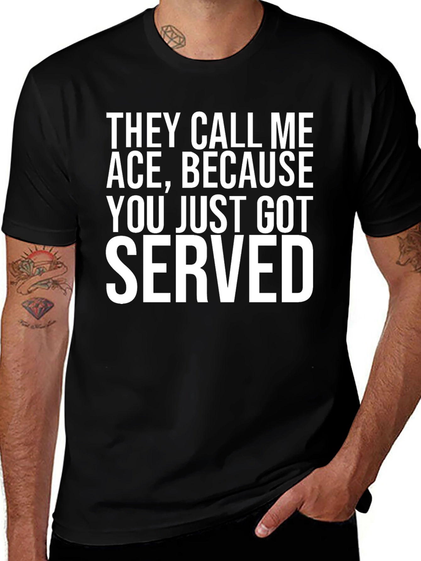 Variant 4 of Ace Served Funny Graphic Tee