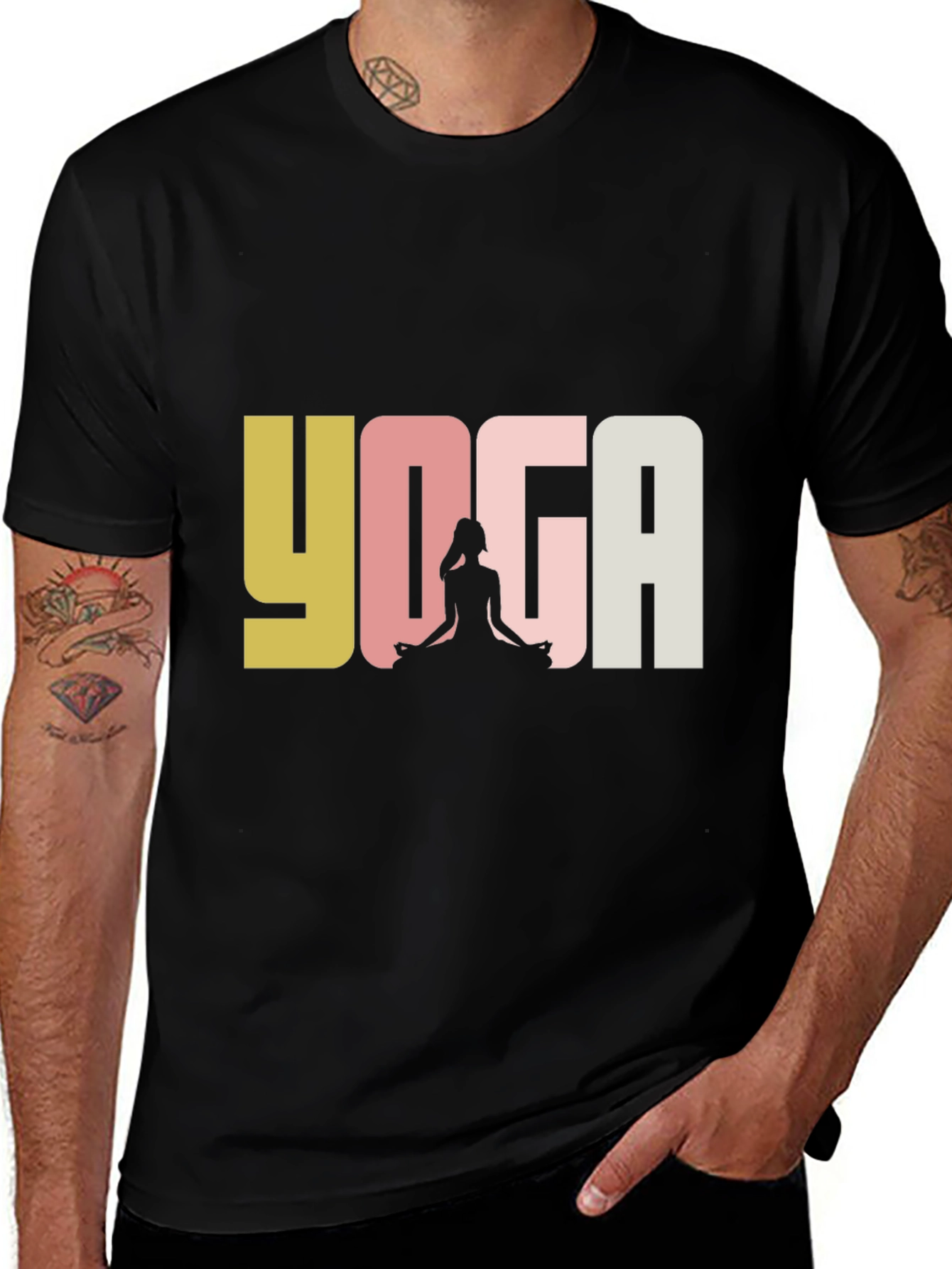 Variant 3 of Yoga Graphic Tee - Unisex Black T-Shirt