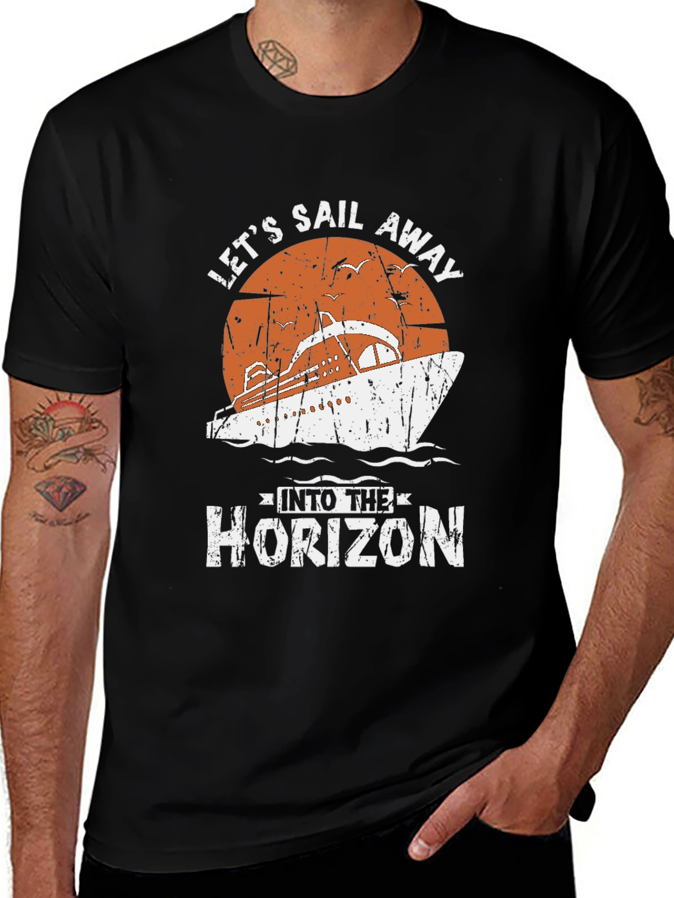 Let's Sail Away T-Shirt, Vintage Design