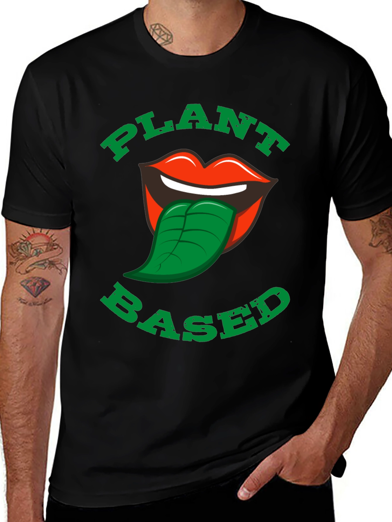 Variant 26 of Plant Based Tongue T-Shirt - Vegan Friendly Tee