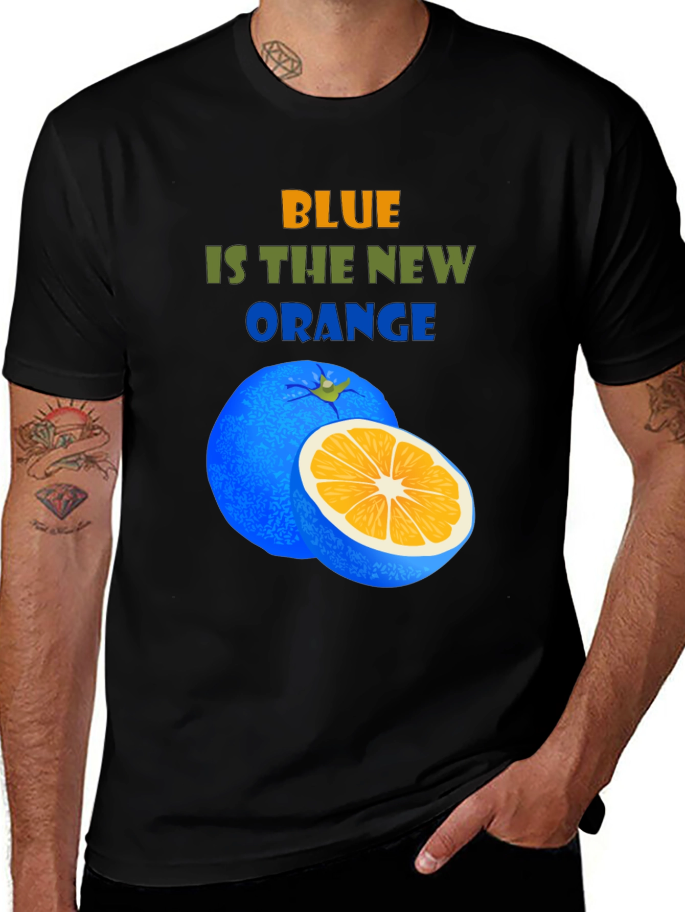 Variant 2 of Blue is the New Orange Graphic T-Shirt
