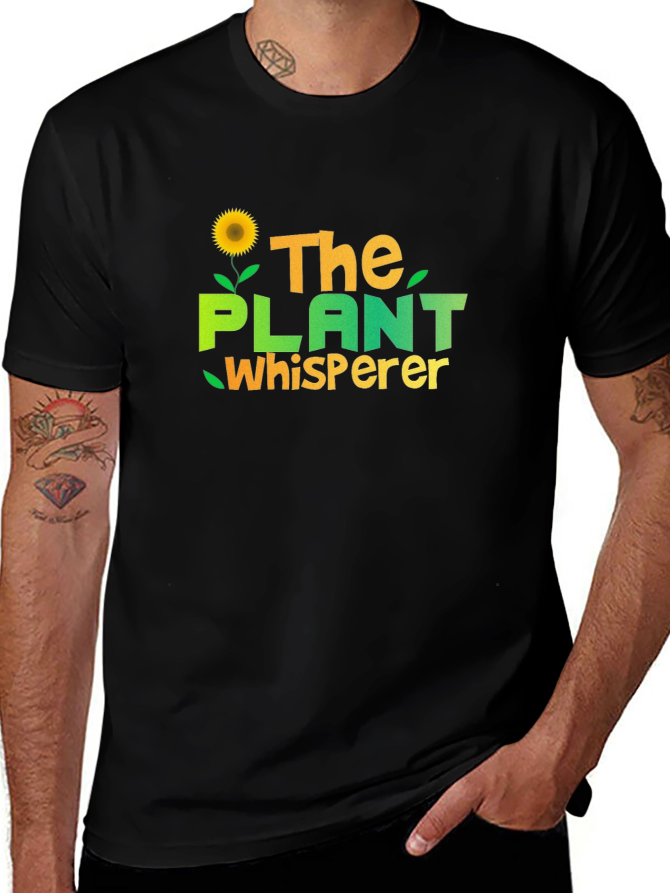 The Plant Whisperer Graphic Tee - Black