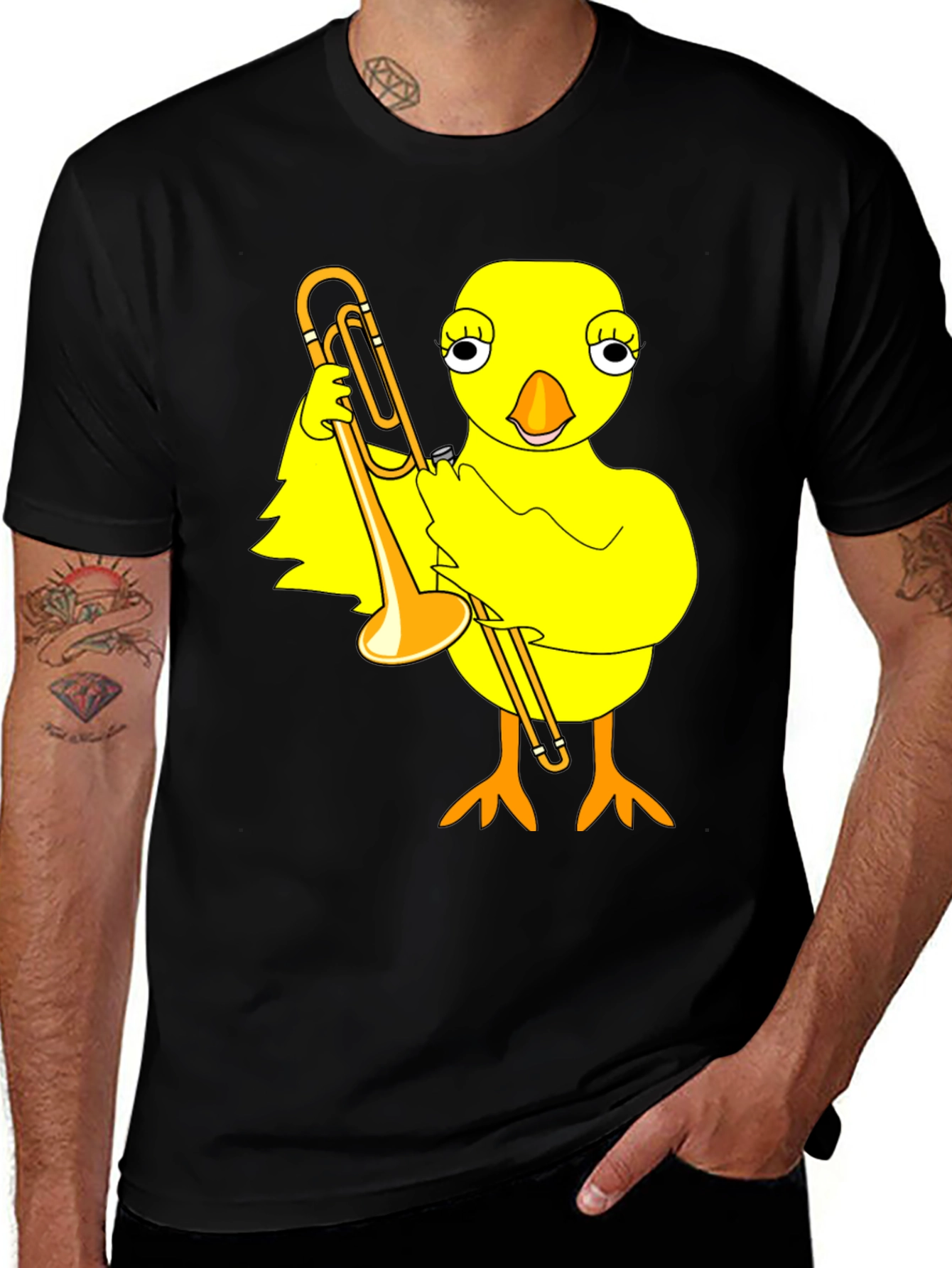 Variant 18 of Chick with Trombone Graphic T-Shirt