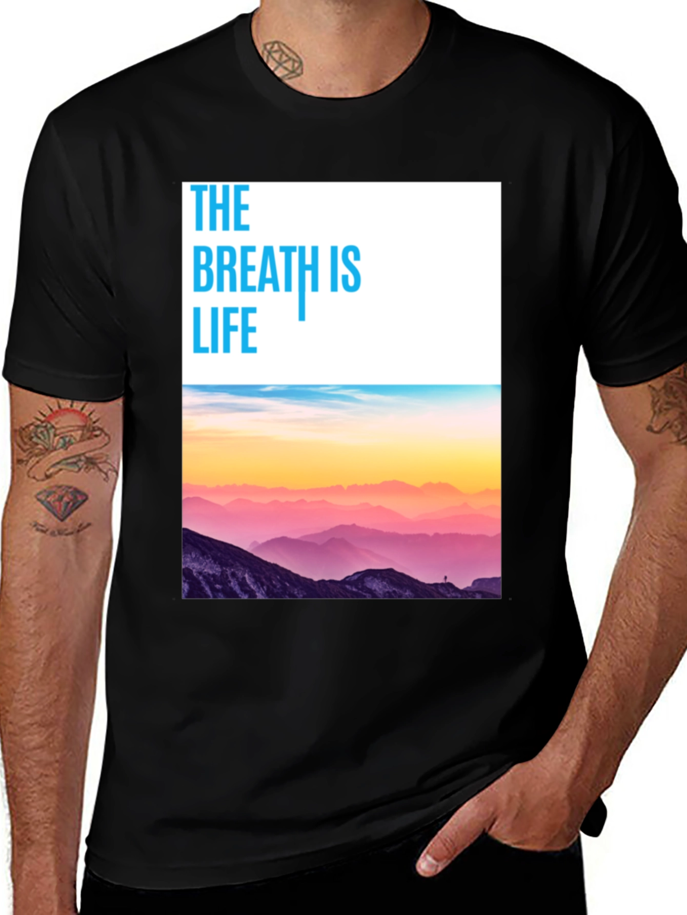 Variant 16 of Breath is Life Graphic Tee - Nature Inspired T-Shirt