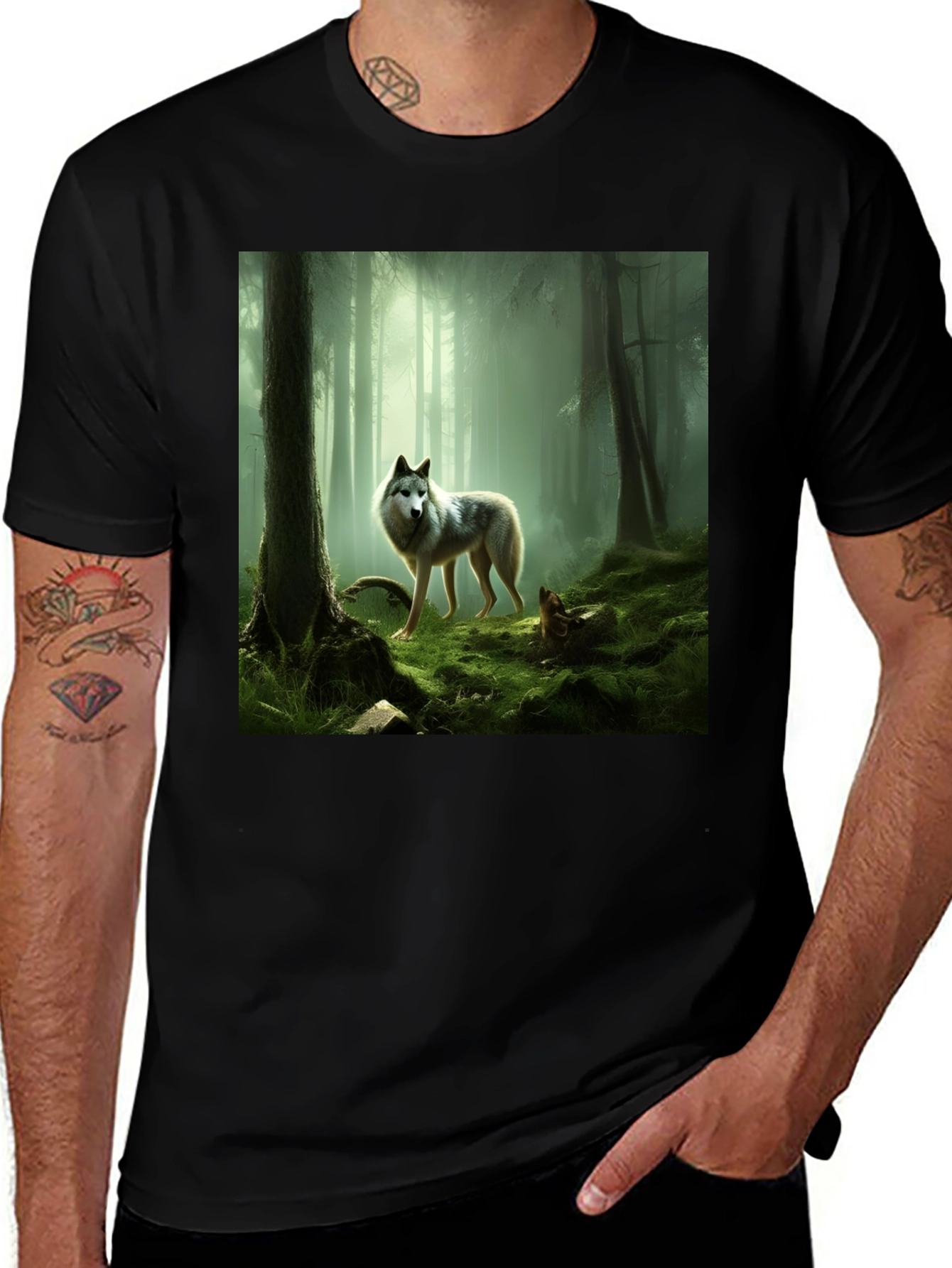 Variant 21 of Wolf Forest T-Shirt