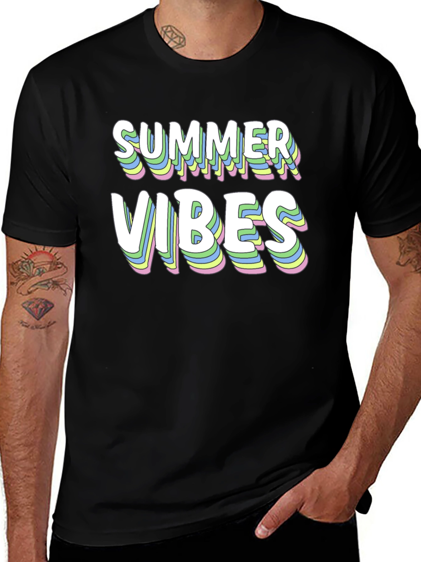 Variant 29 of Summer Vibes Graphic Tee - Cool Retro Style