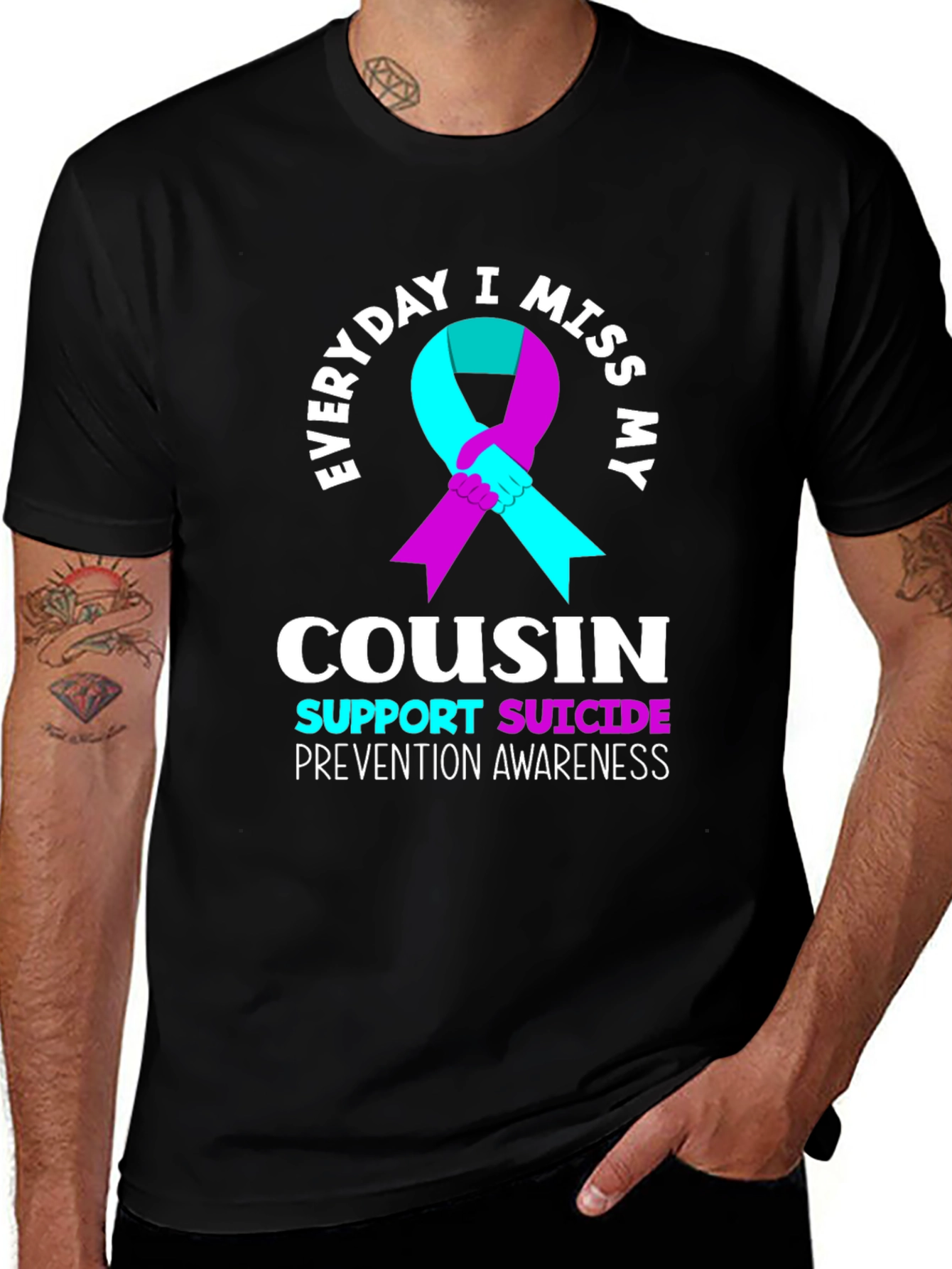 Everyday I Miss My Cousin Suicide Awareness T-Shirt