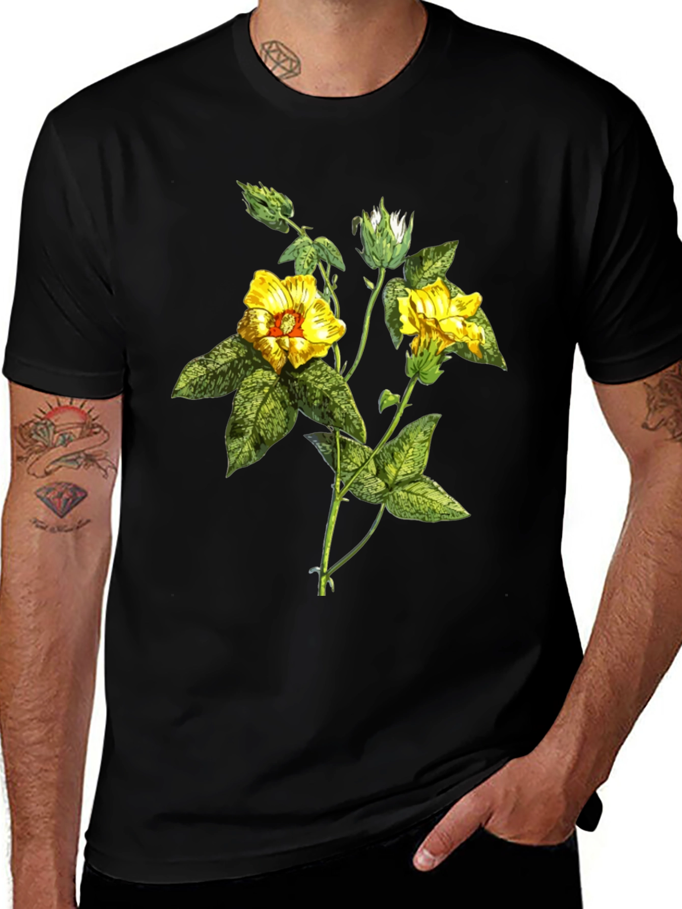 Variant 16 of Botanical Yellow Flower Graphic Tee