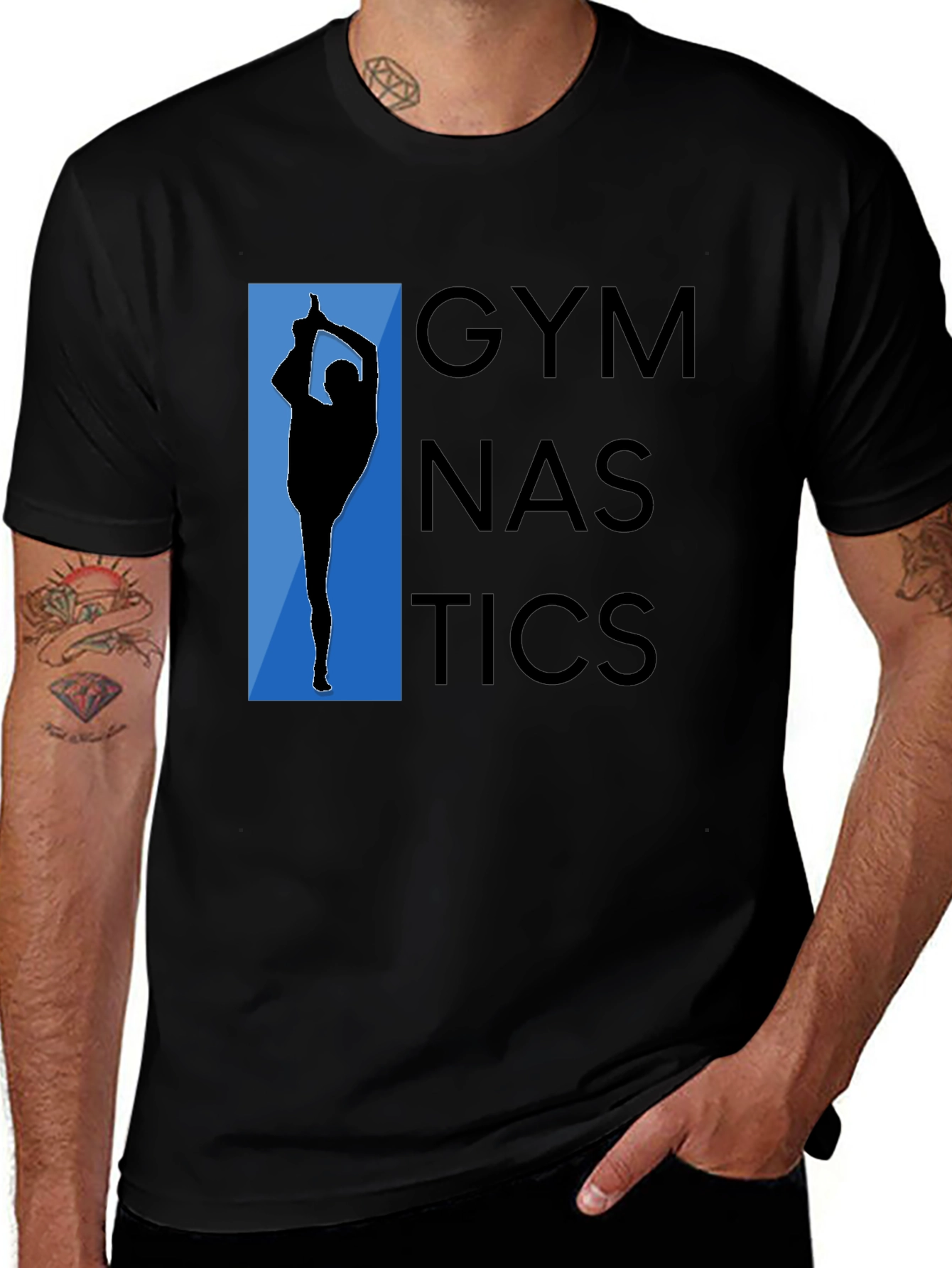 Gymnastics Graphic Tee - Black