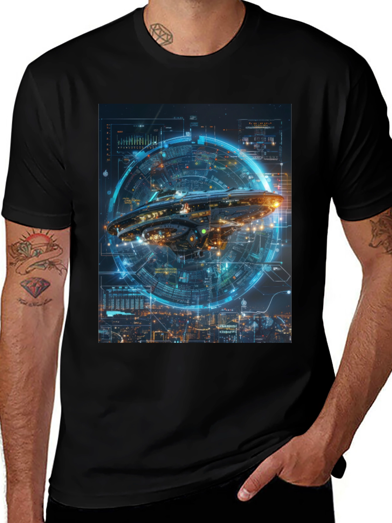 Variant 19 of Sci-Fi Tech T-Shirt