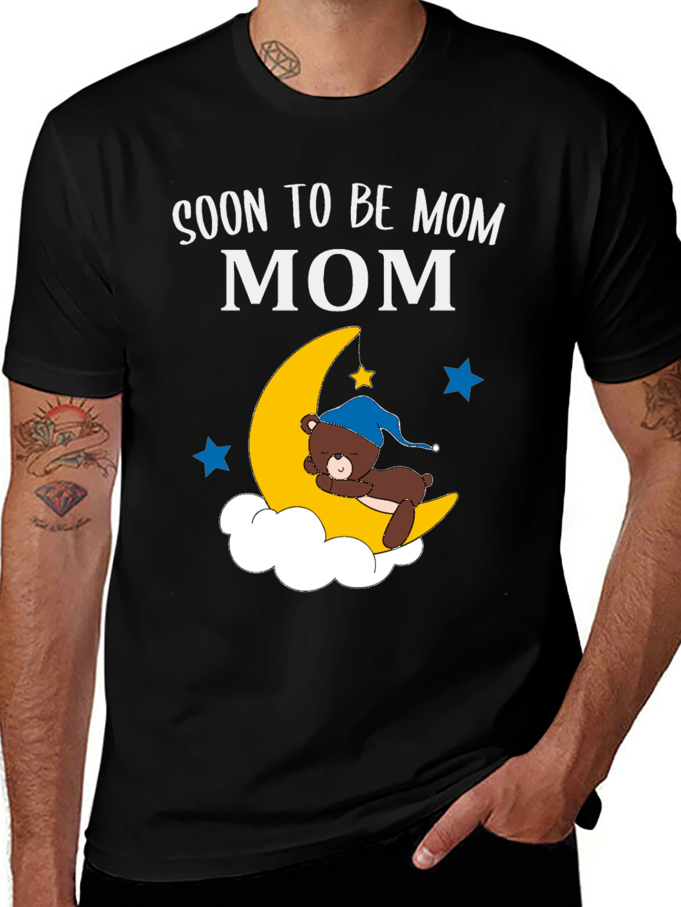 Variant 28 of Soon to Be Mom Cute Bear Moon T-Shirt