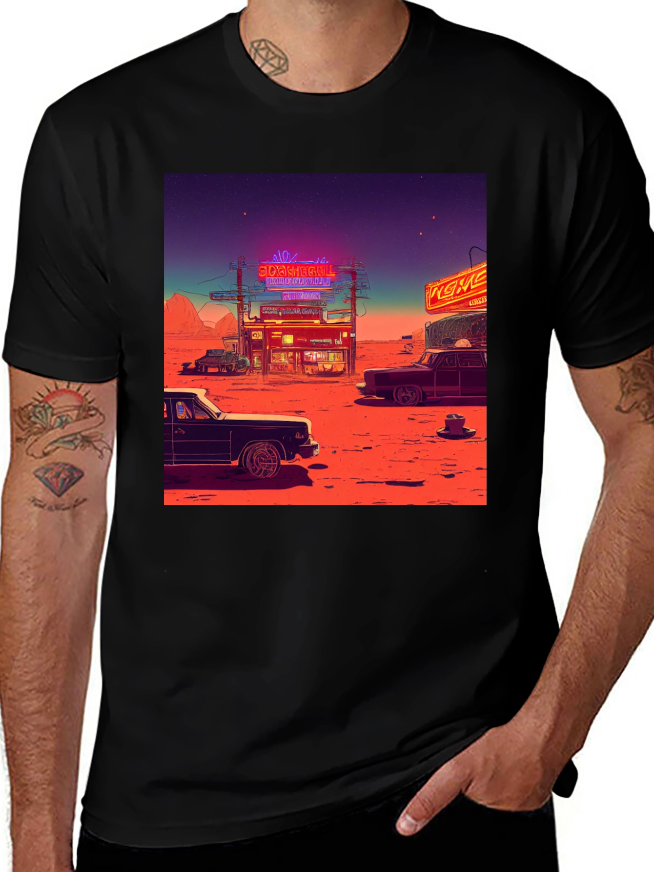 Variant 30 of Retro Desert Neon T-Shirt