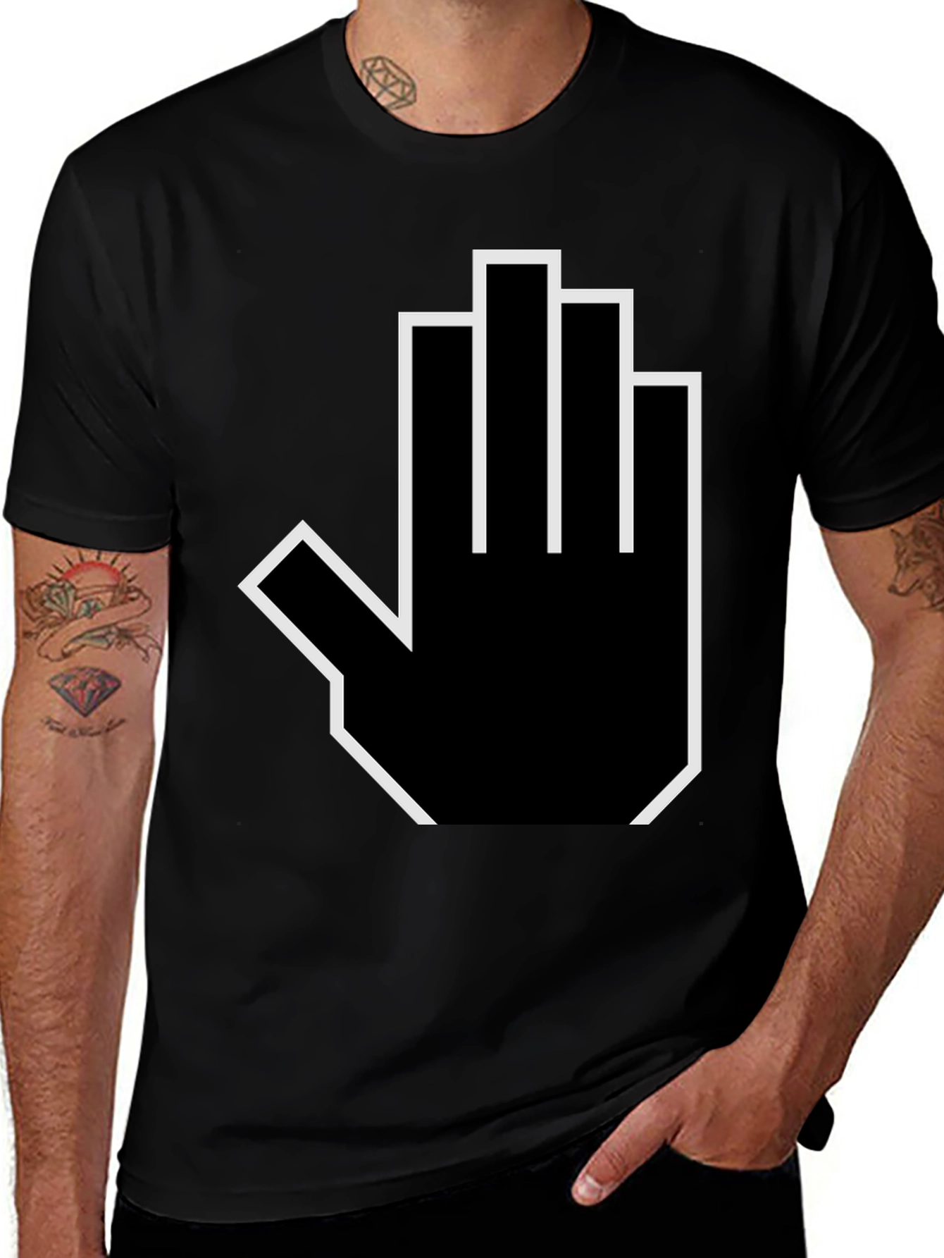 Variant 27 of Geometric Hand Graphic T-Shirt