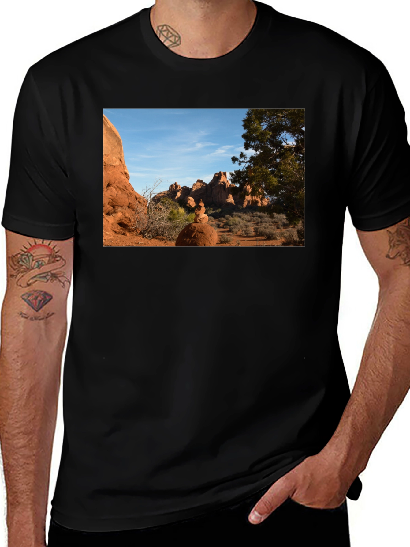 Variant 7 of Red Rock Landscape Graphic Tee