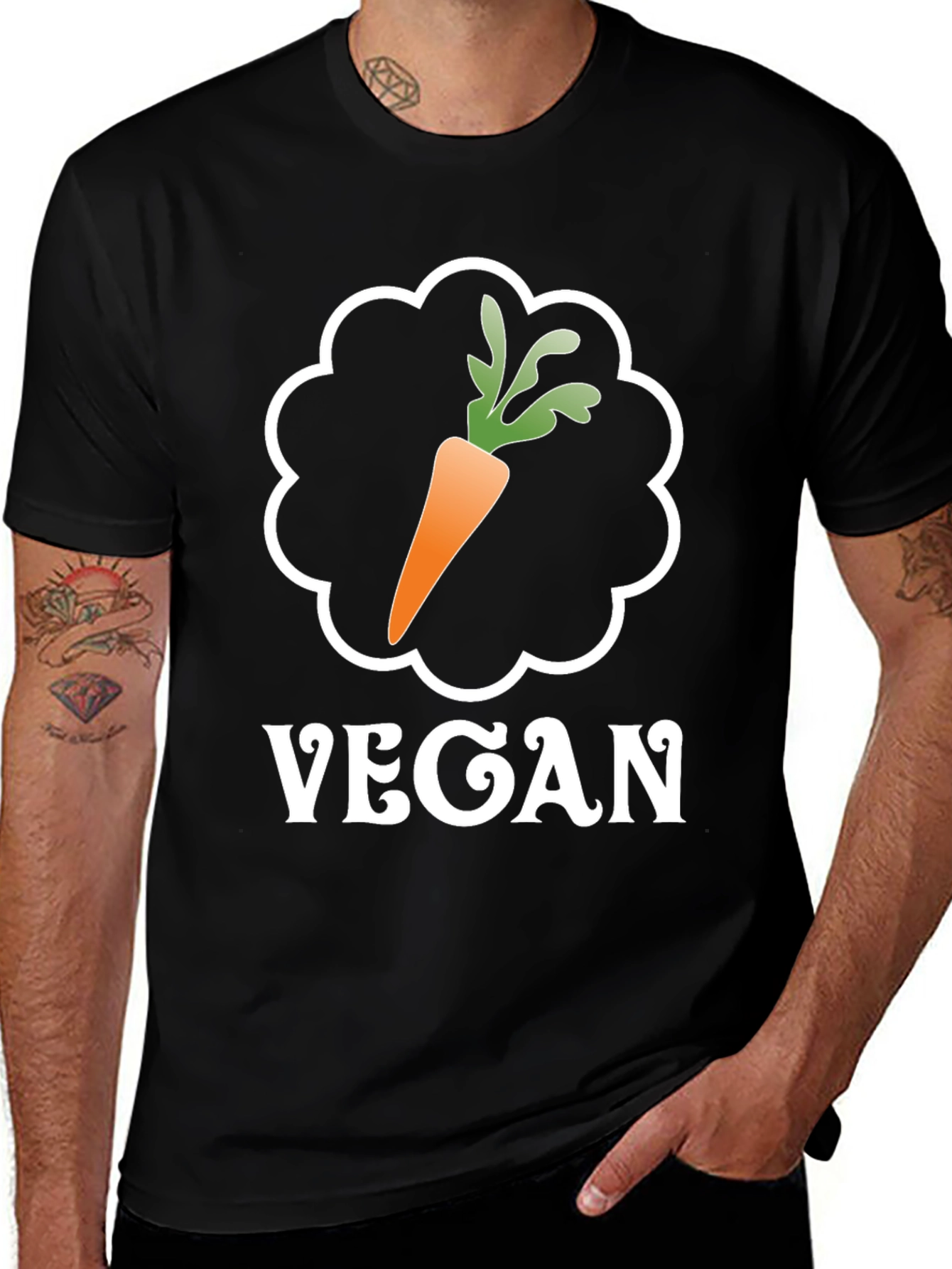 Variant 14 of Vegan Carrot Graphic Tee - Soft Cotton Comfort
