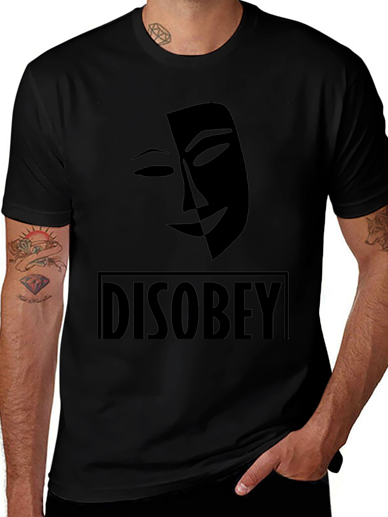 Variant 7 of Disobey Mask Graphic Tee