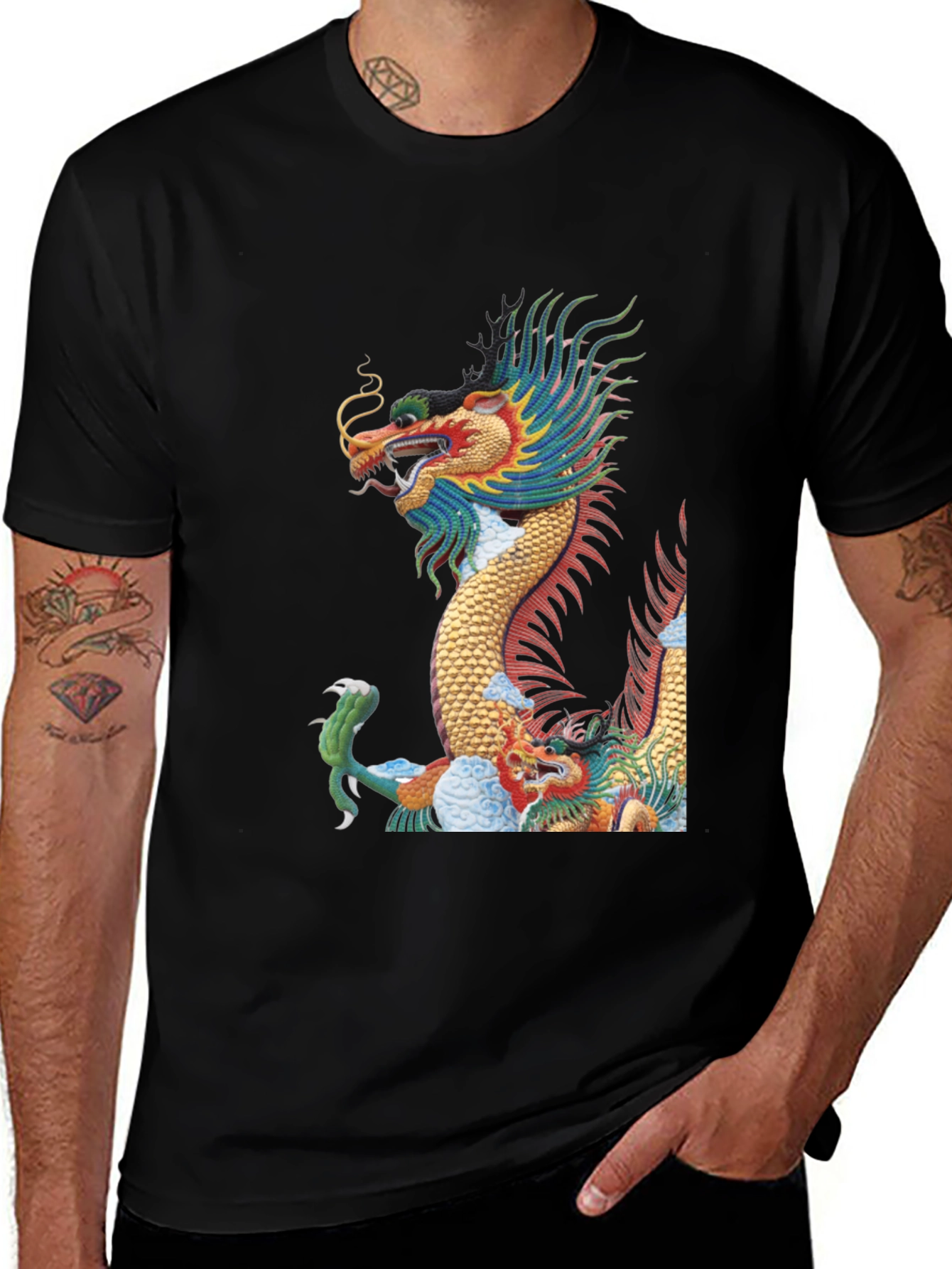 Variant 14 of Dragon Graphic Tee - Unique Asian Design