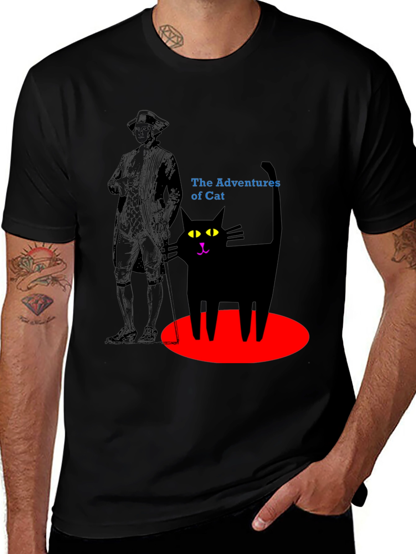 Variant 3 of The Adventures of Cat Graphic T-Shirt