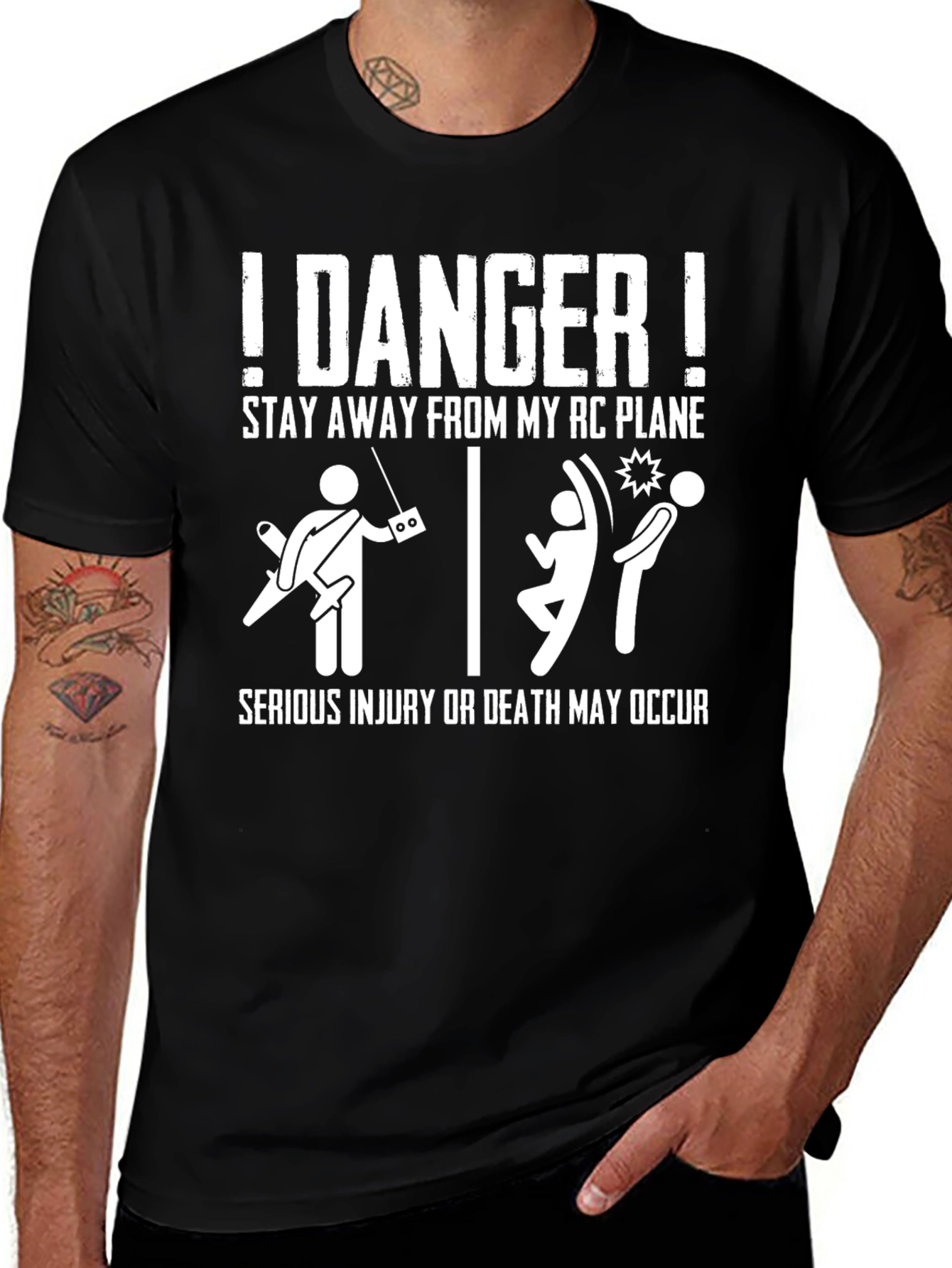 Danger RC Plane T-Shirt - Stay Away