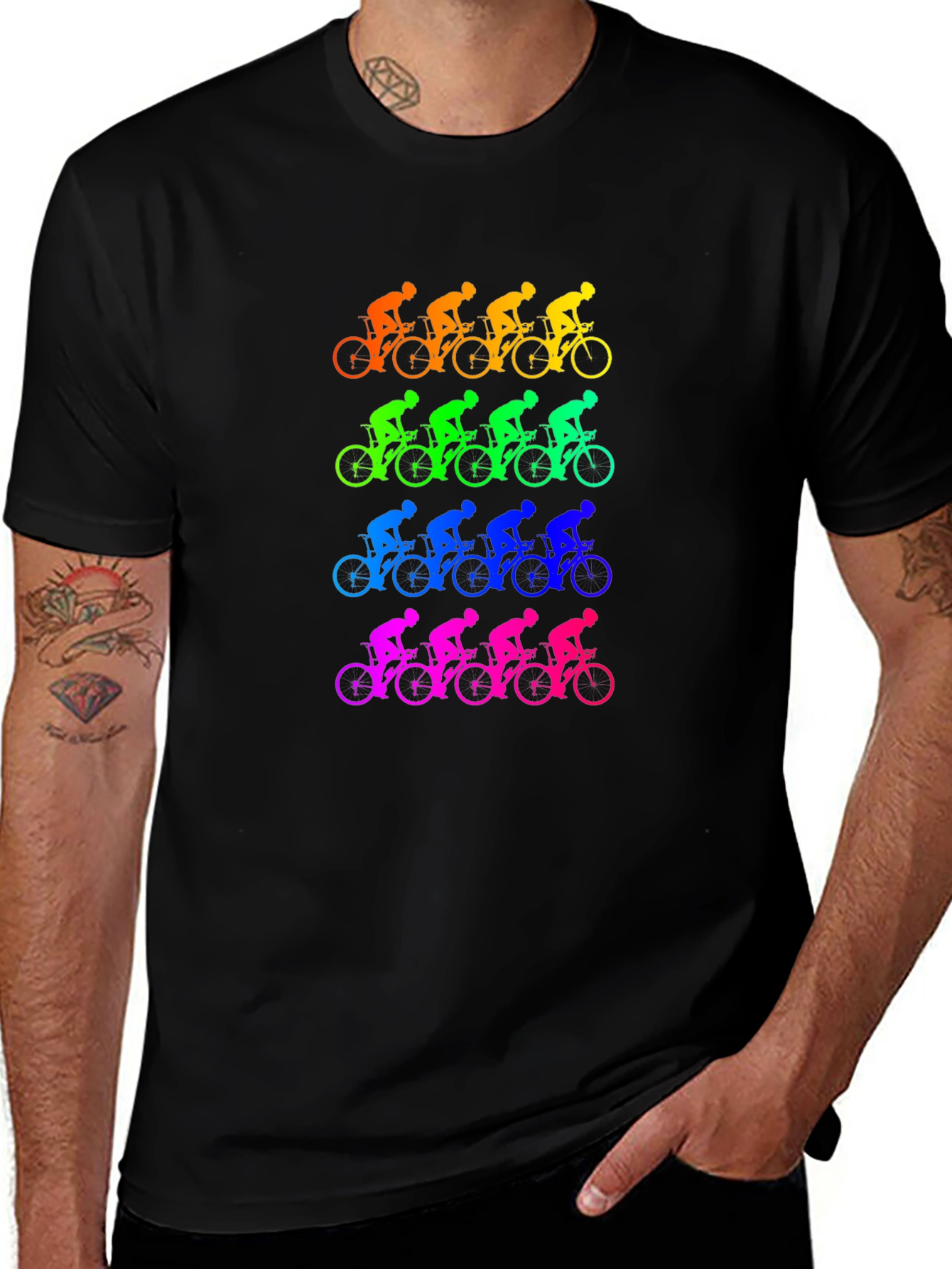 Variant 19 of Rainbow Cycling T-Shirt