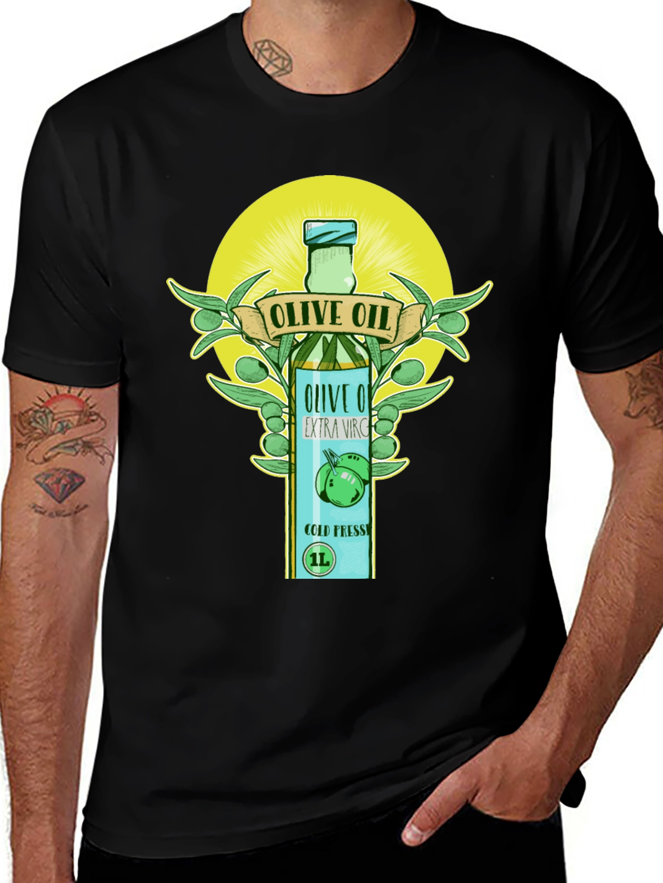 Variant 21 of Olive Oil Graphic Tee - Unique Design