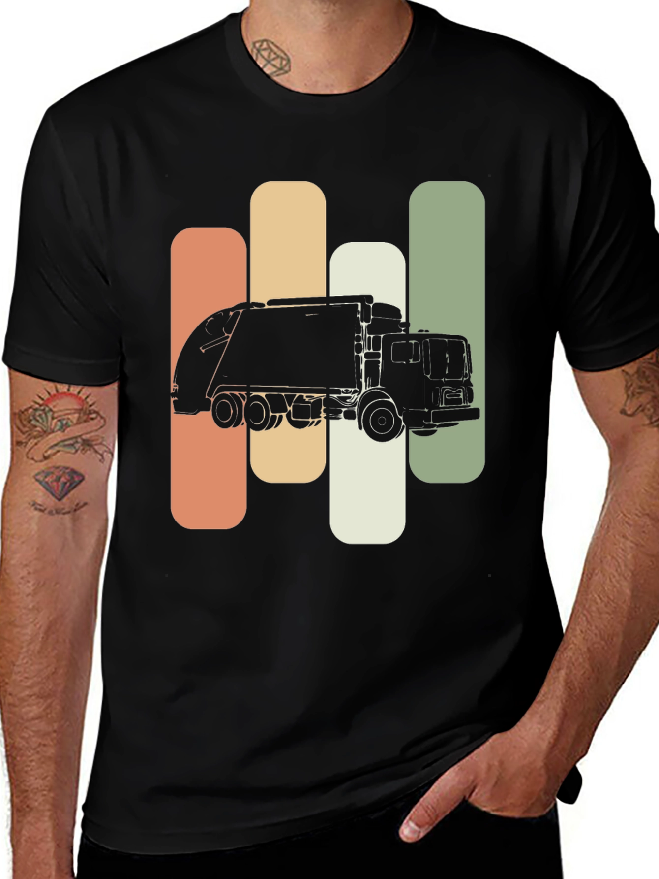 Variant 29 of Retro Garbage Truck T-Shirt - Classic Design