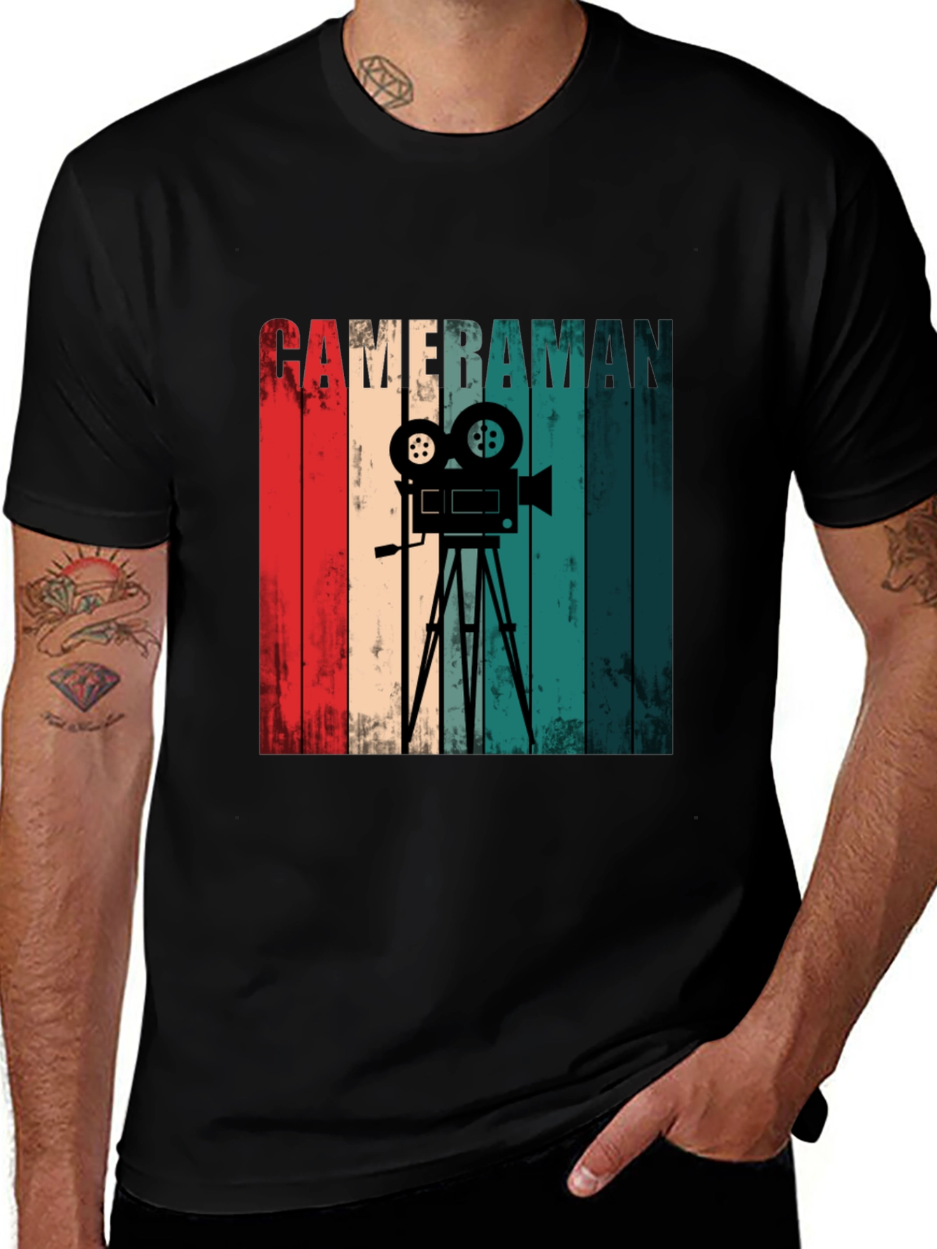 Variant 5 of Retro Cameraman Graphic Tee