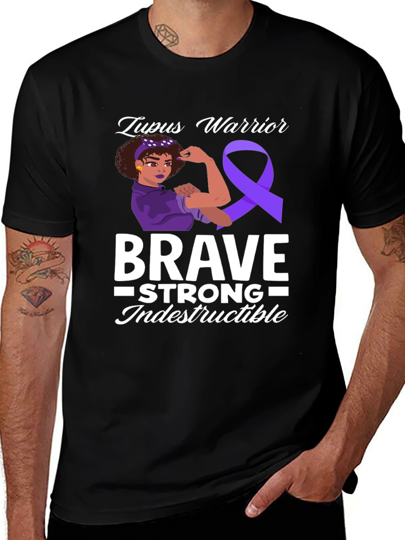 Lupus Warrior T-Shirt Brave Strong Indestructible 