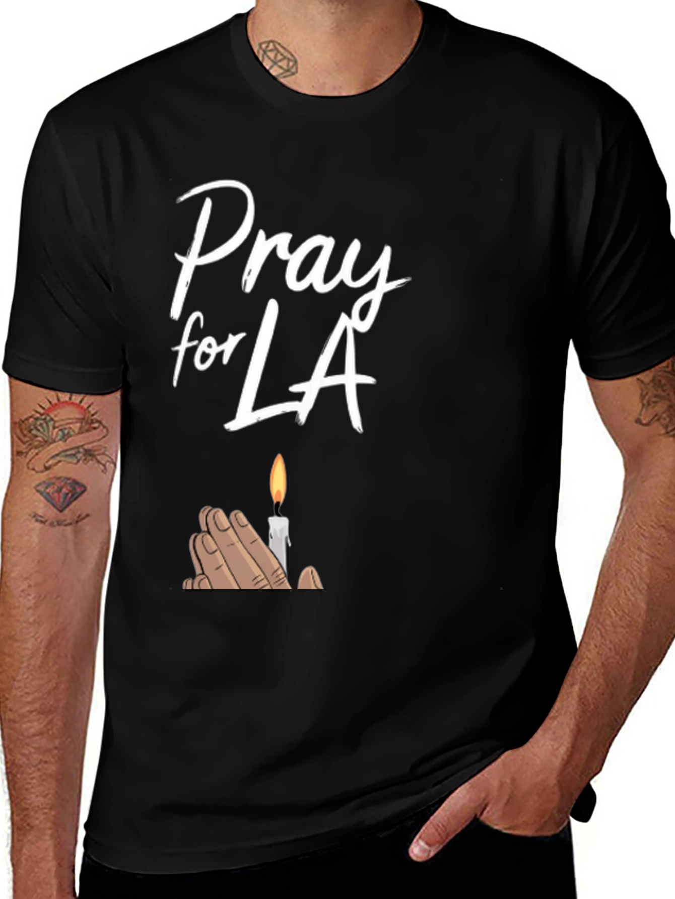 Variant 7 of Pray for LA Graphic T-Shirt