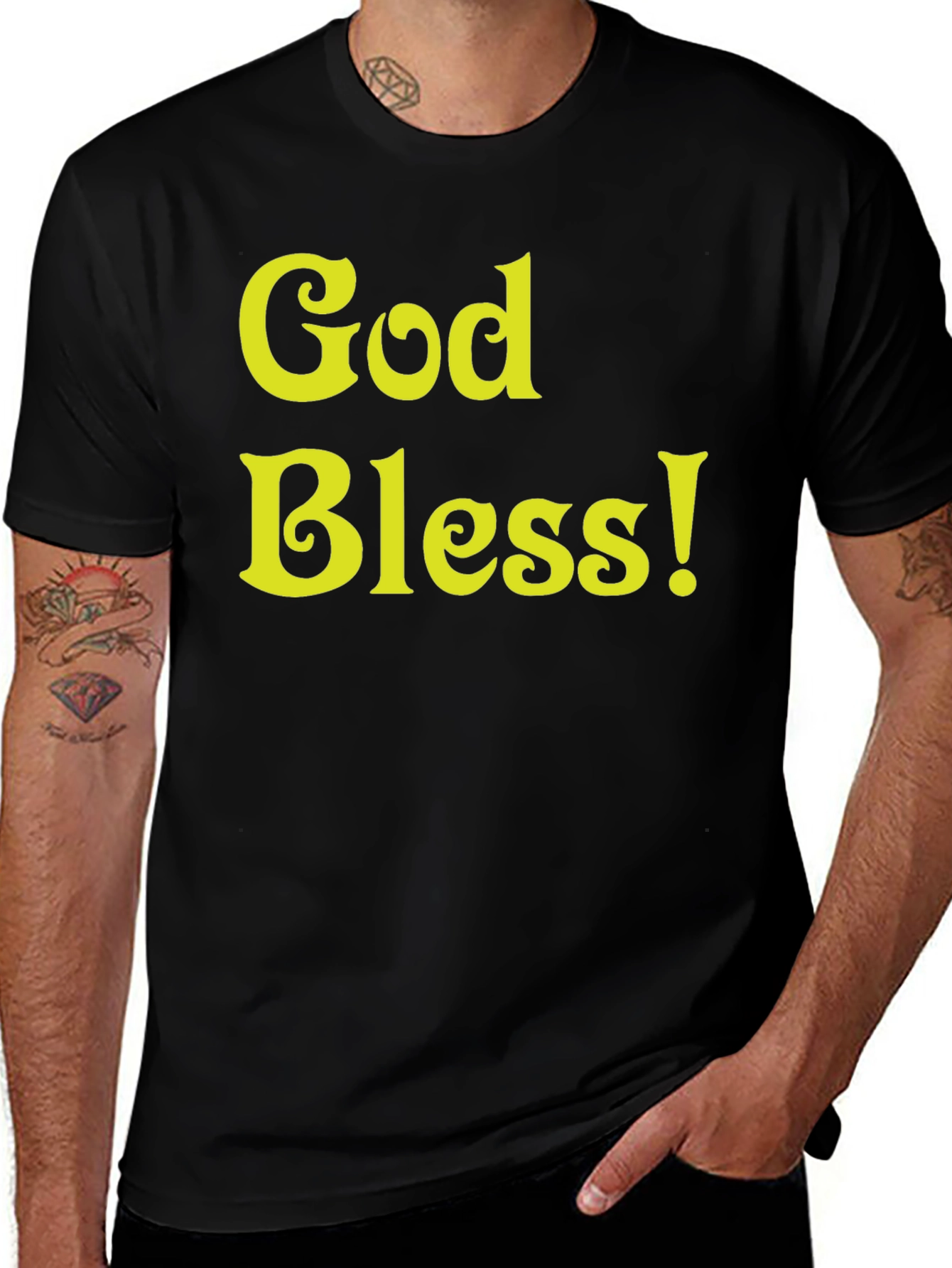 Variant 27 of God Bless T-Shirt - Classic Fit, Religious Apparel