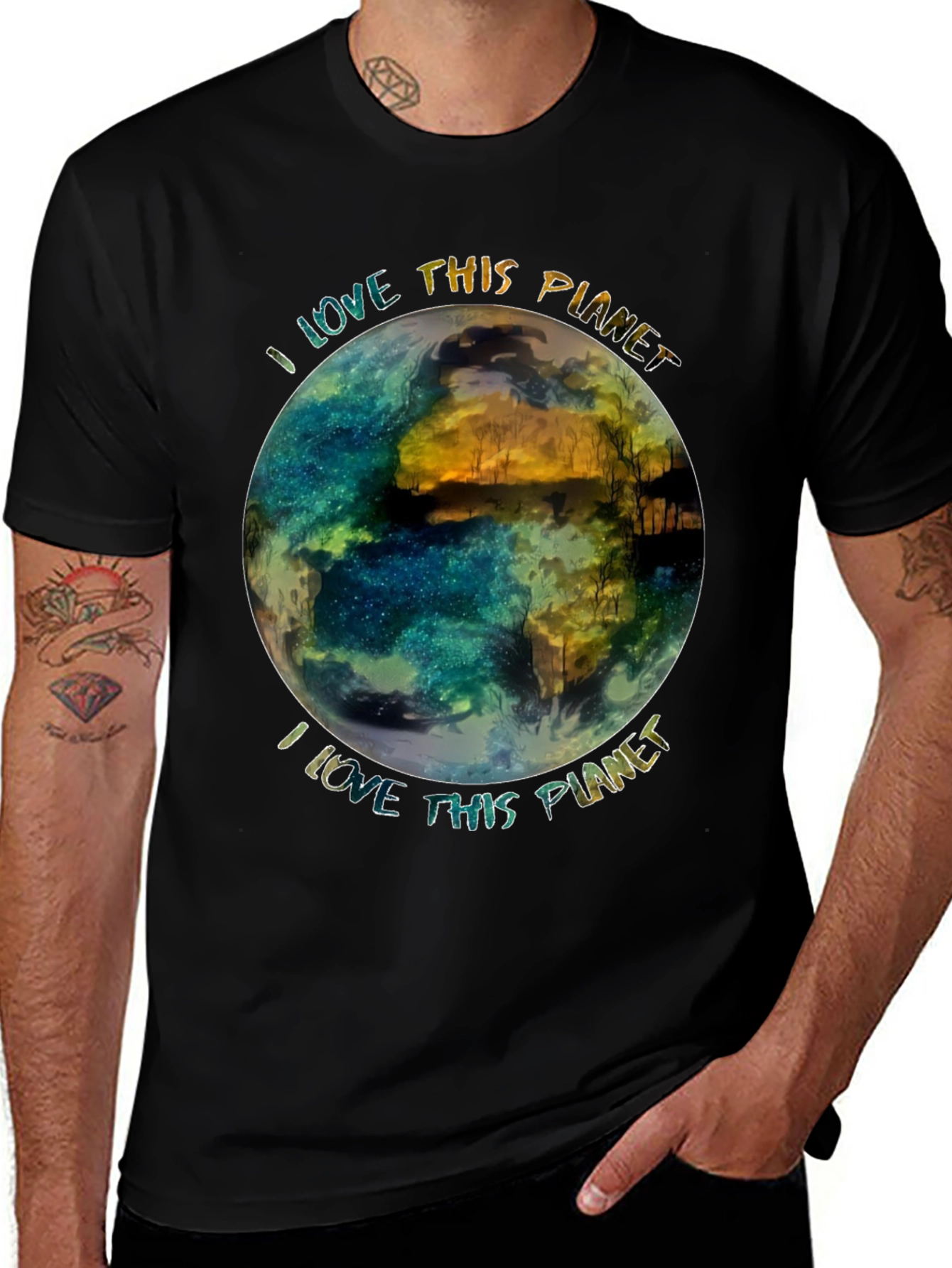 Variant 14 of I Love This Planet Graphic T-Shirt