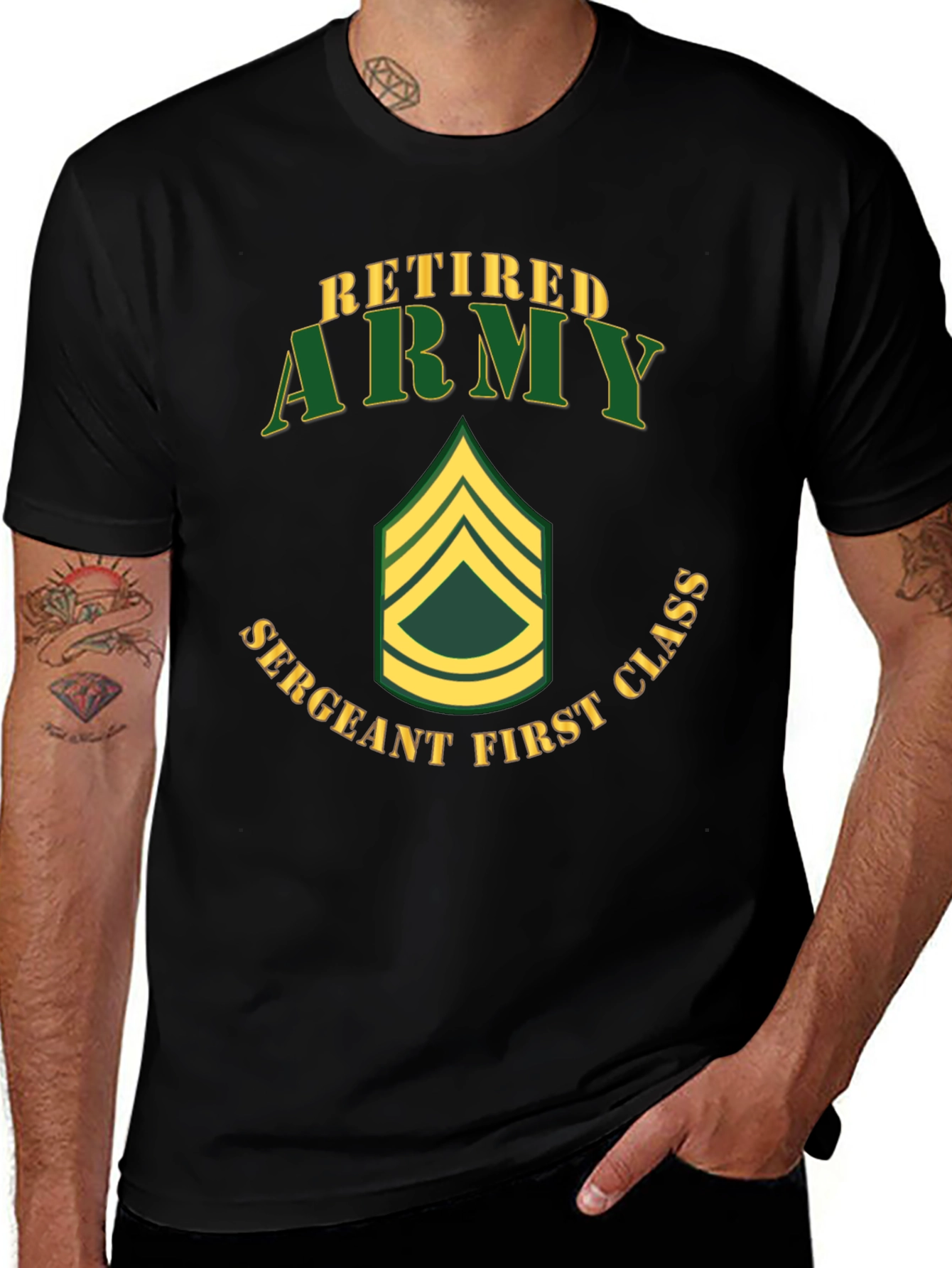 Retired Army Sergeant First Class Graphic T-Shirt