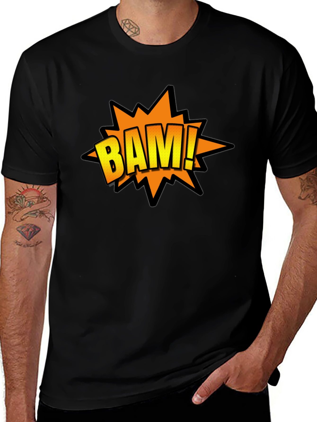 Variant 13 of BAM! Comic Book Style Graphic T-Shirt