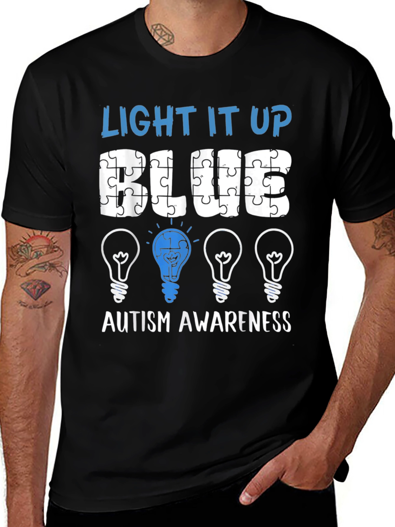 Autism Awareness T-Shirt - Light It Up Blue