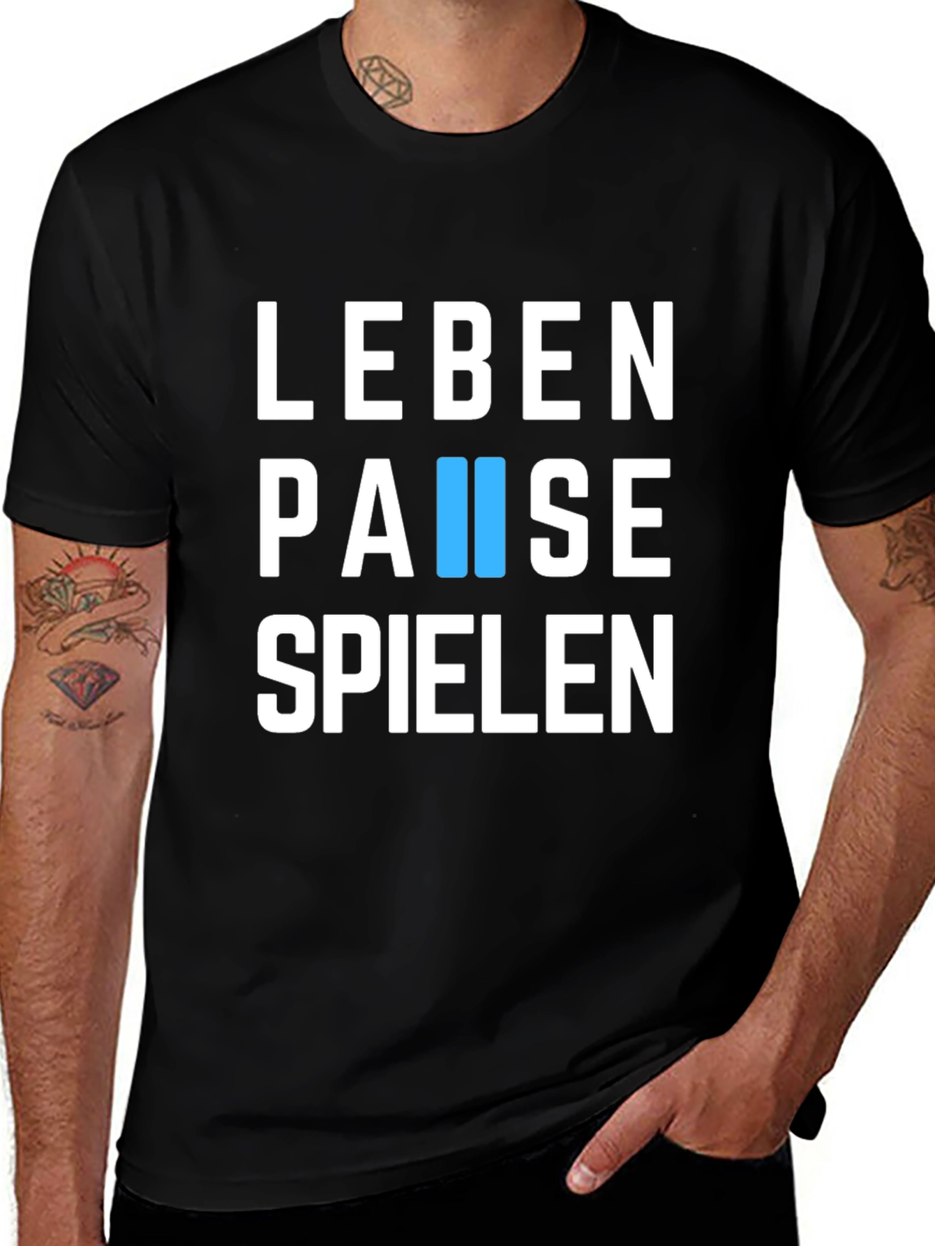 Variant 28 of Leben Pause Spielen T-Shirt - Relax & Play