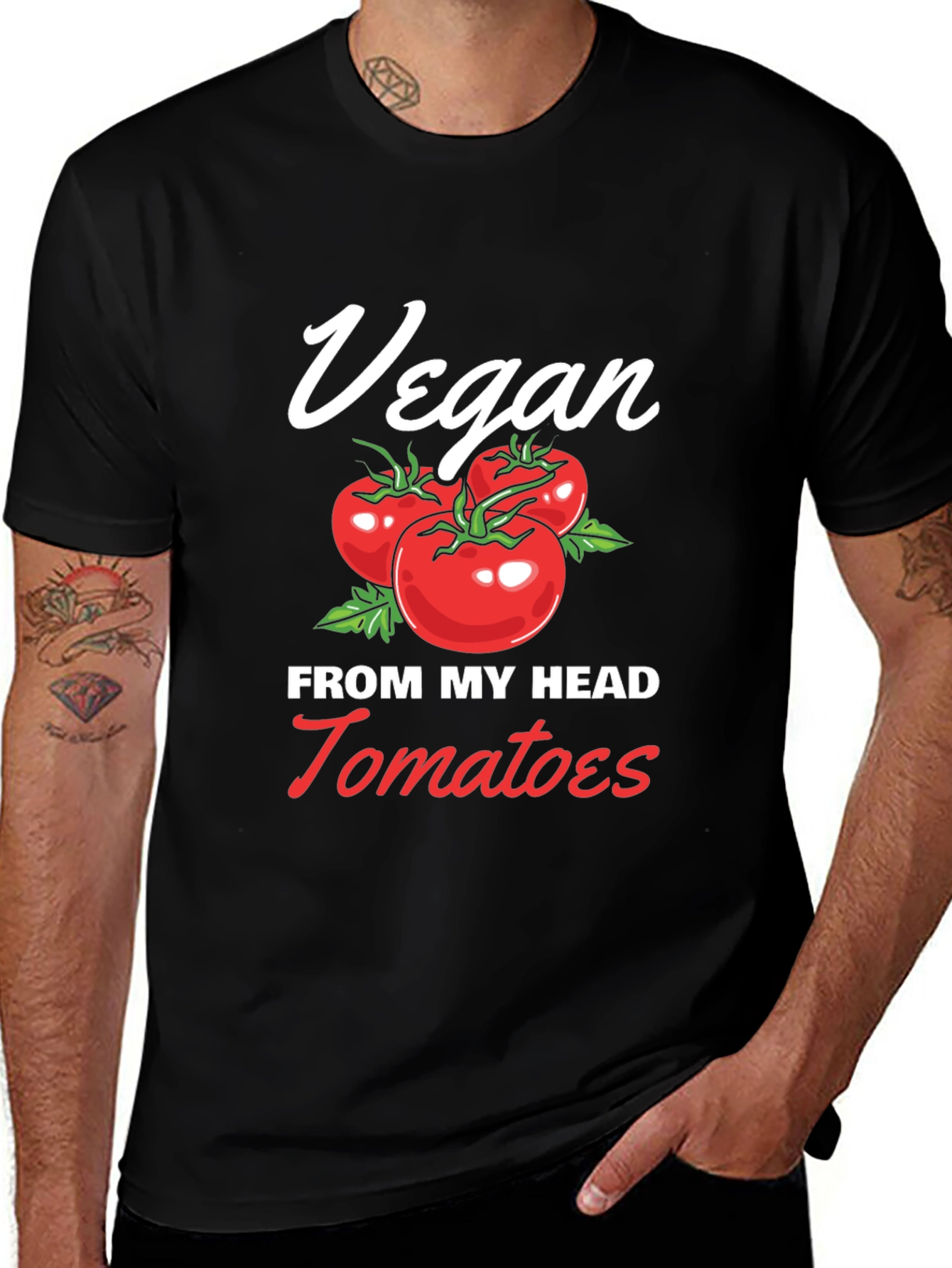 Variant 18 of Vegan From My Head Tomatoes T-Shirt