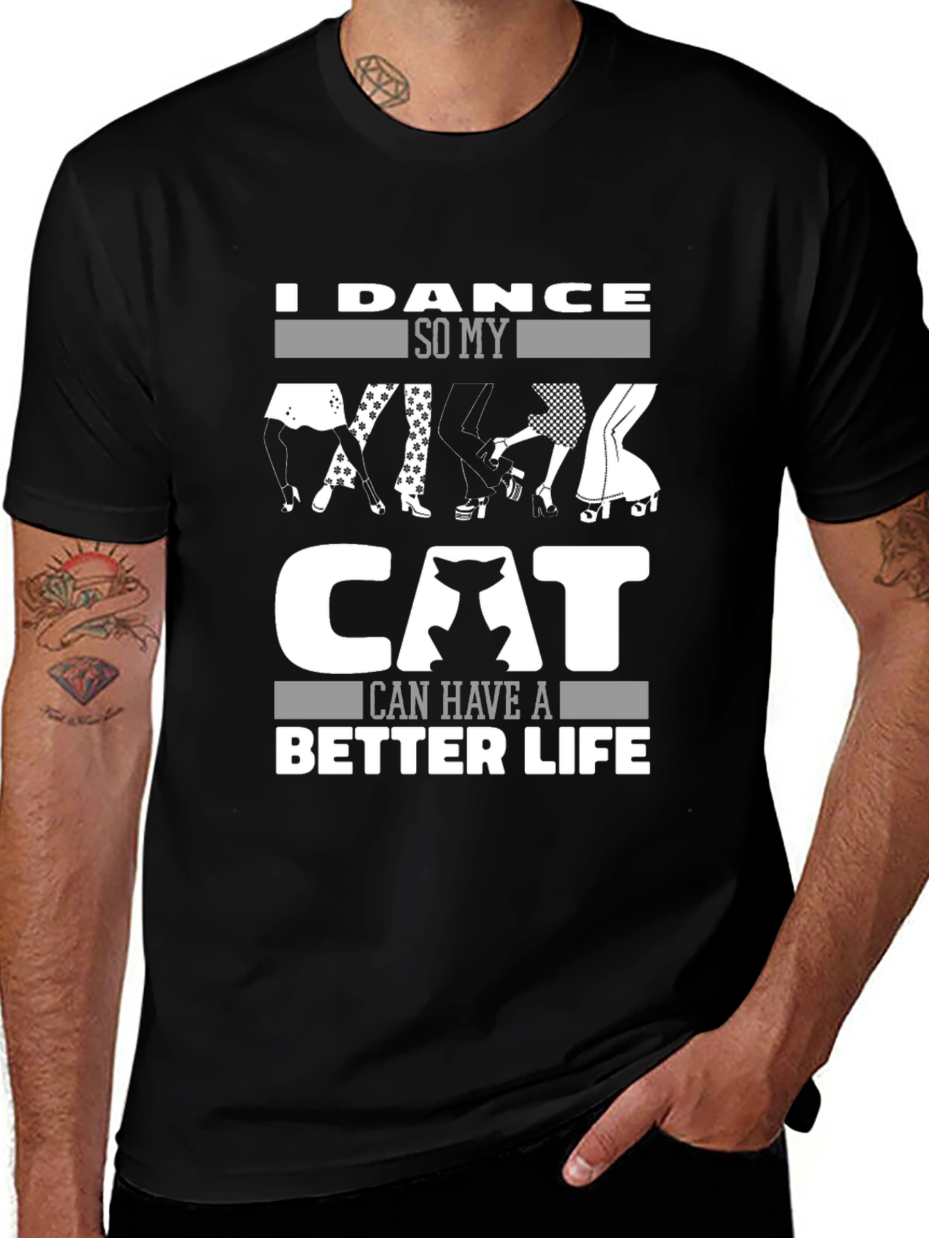 Variant 9 of I Dance So My Cat Can Have a Better Life T-Shirt