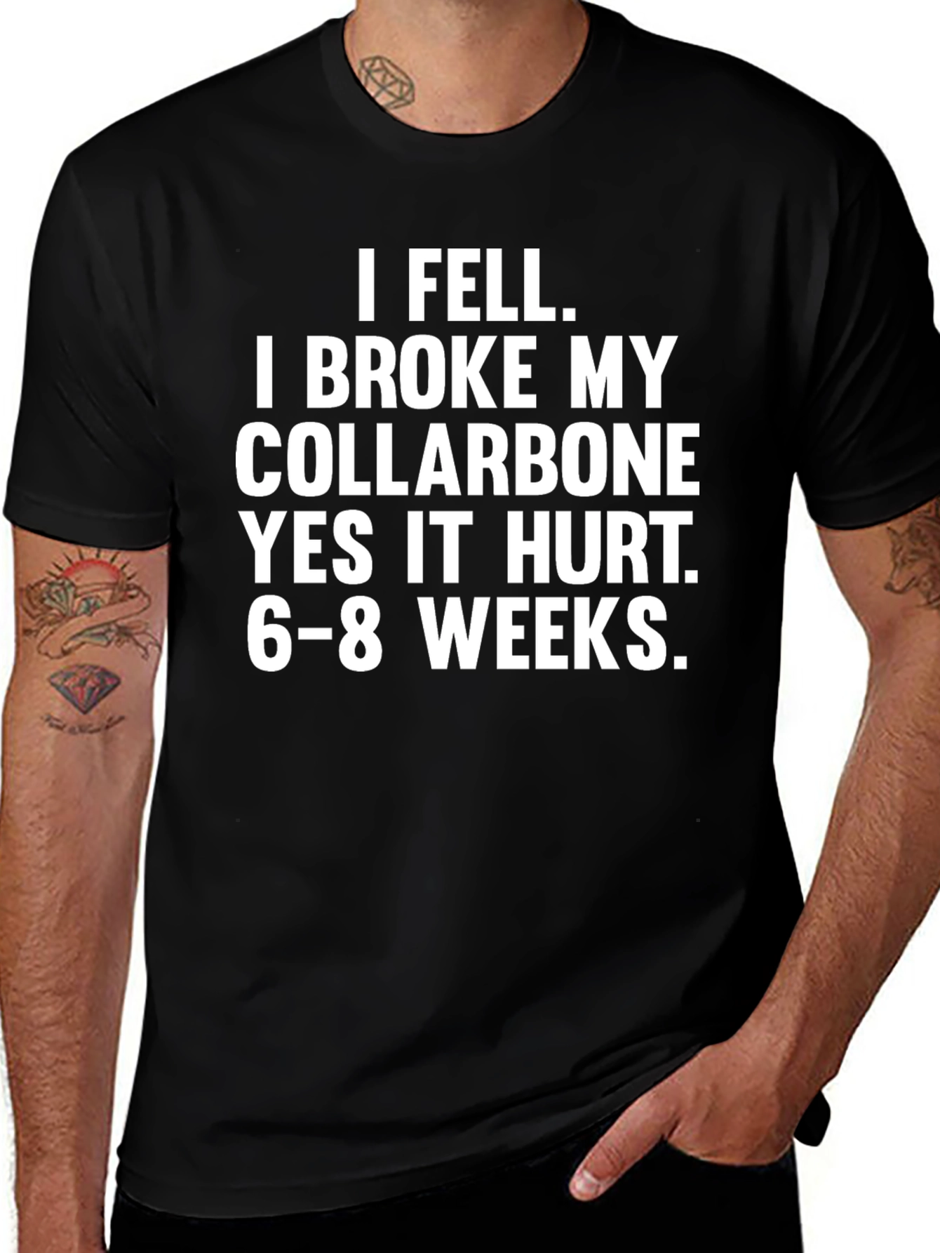 Variant 14 of Broke Collarbone Humor T-Shirt